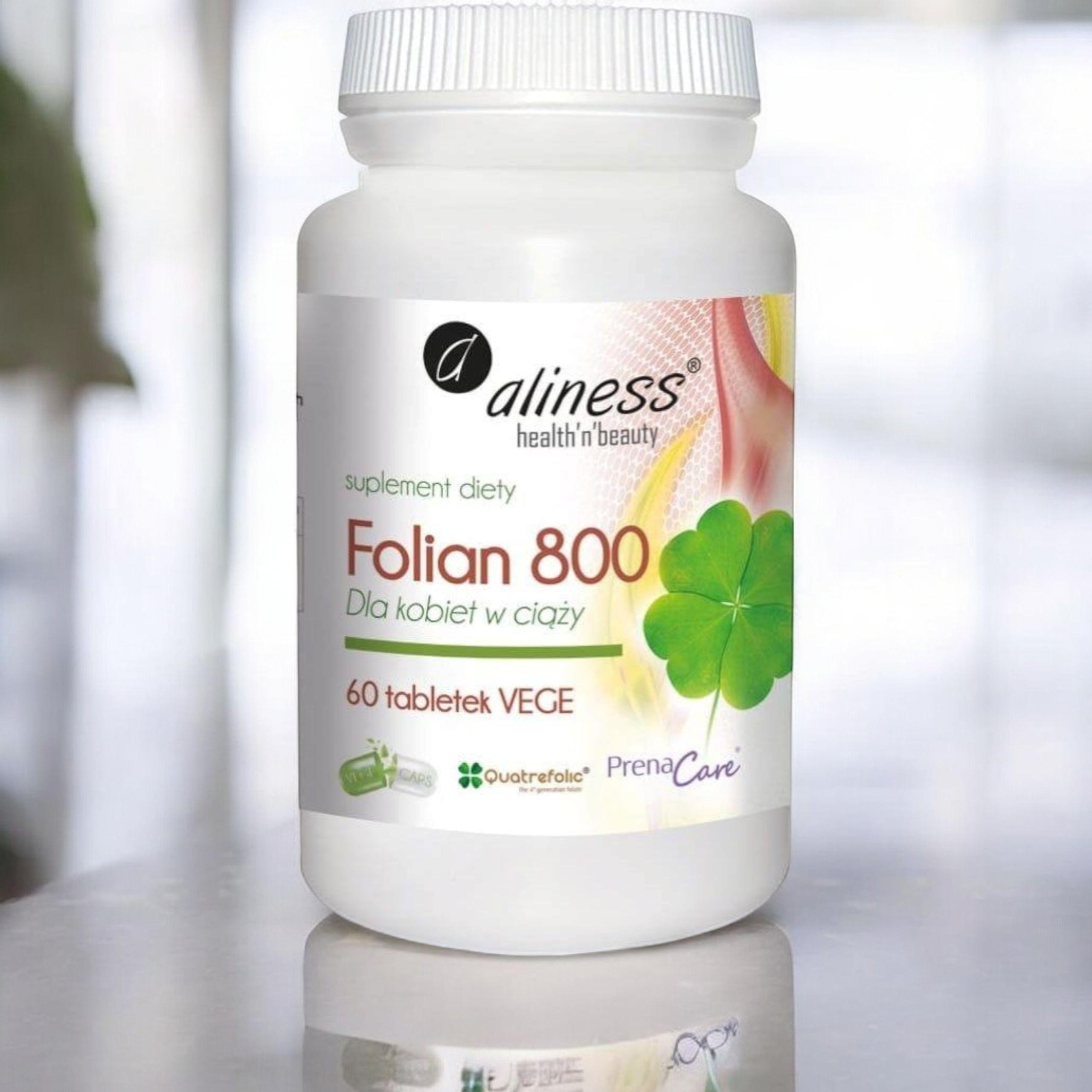ALINESS - Folian 800mcg Dla Kobiet w Ciąży - 3x 60vtabs.