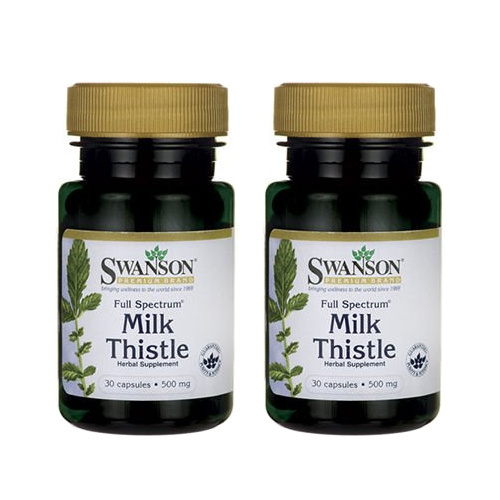 SWANSON Full Spectrum Milk Thistle 500mg - 2x 30caps