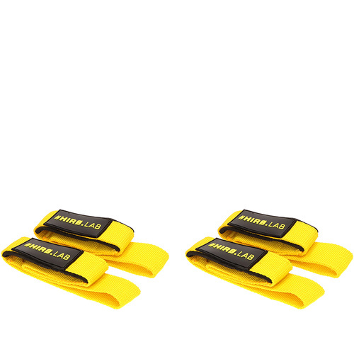 HIRO.LAB Cotton Strap - Rubber Logo New - Yellow - 2x Paski do podnoszenia ciężarów