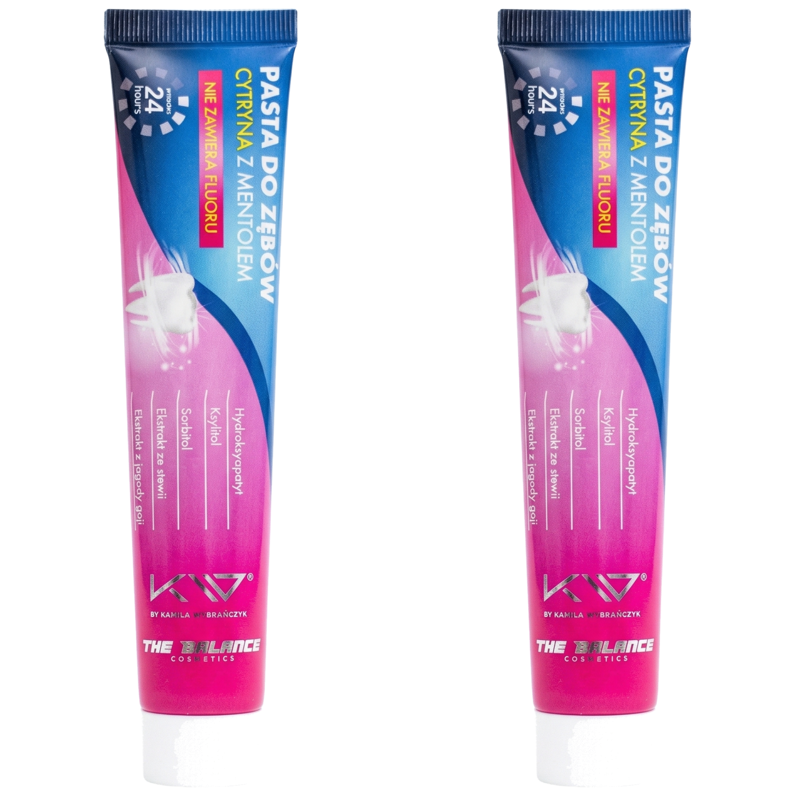 KAMILA WYBRAŃCZYK - Pasta do Zębów bez Fluoru - 2x 50ml - Lemon Mint