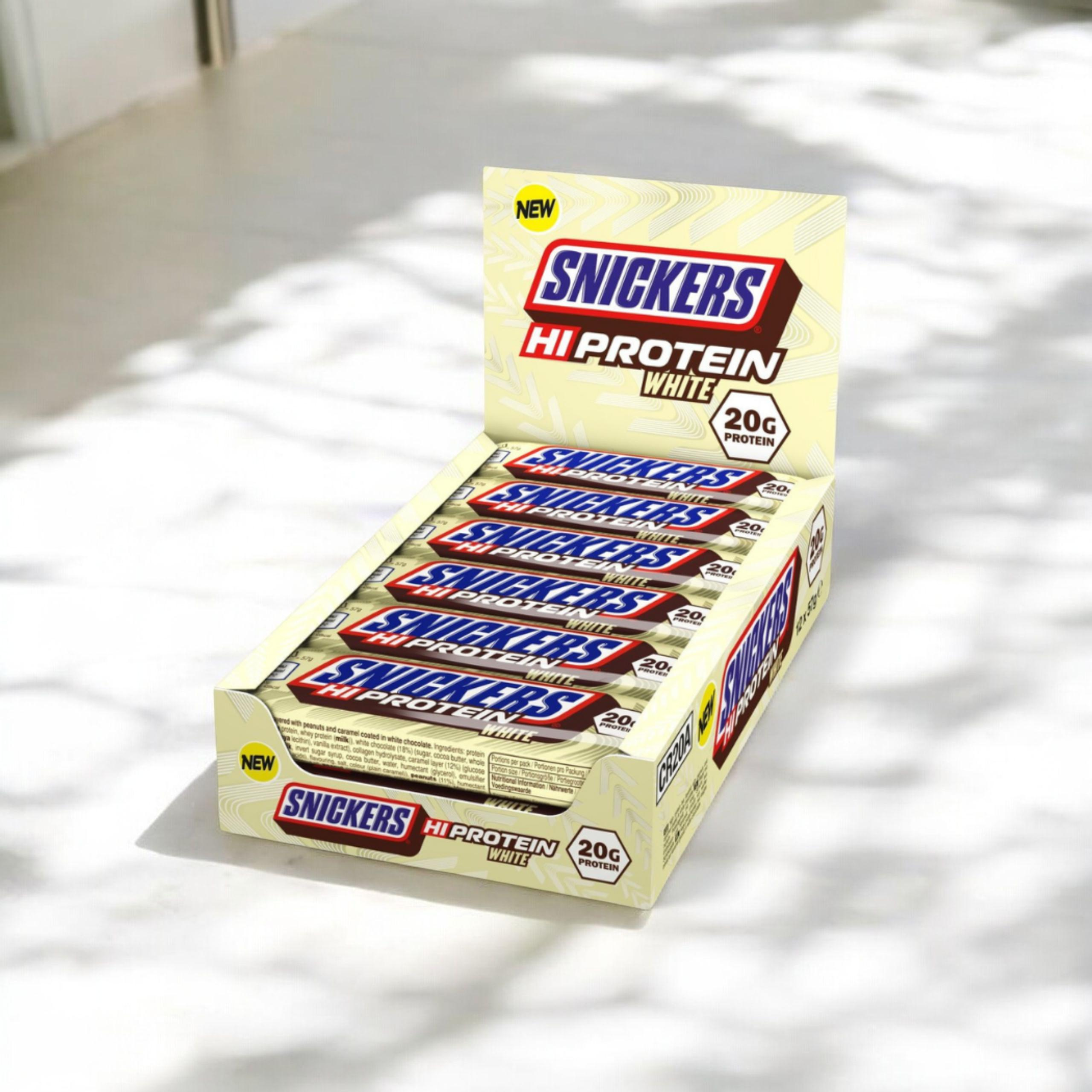 Mars - Baton Snickers HI Protein Low Sugar Bar - 12x 3x 57g - White