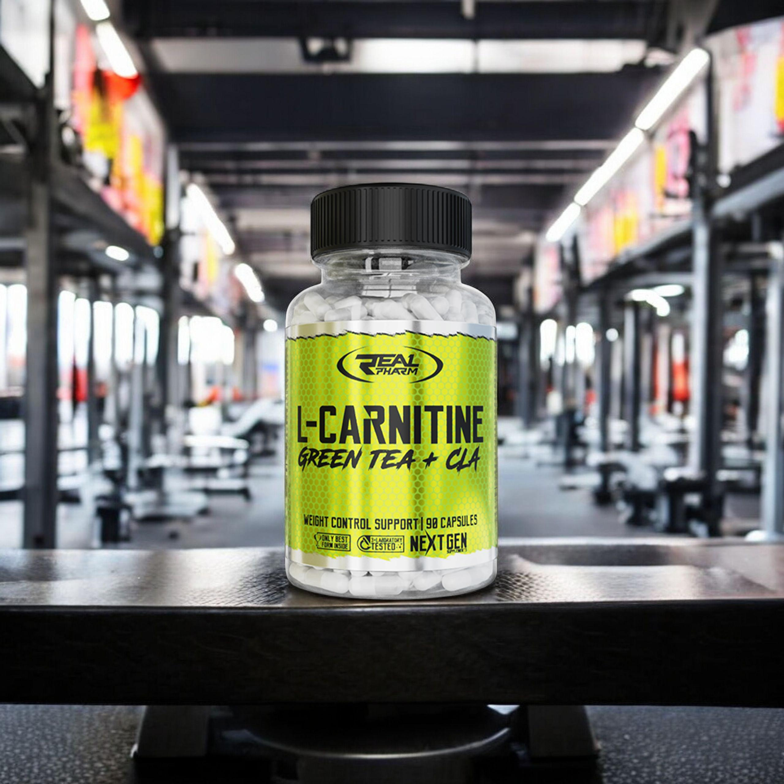 REAL PHARM L-Carnitine Green Tea + CLA - 3x 90caps.