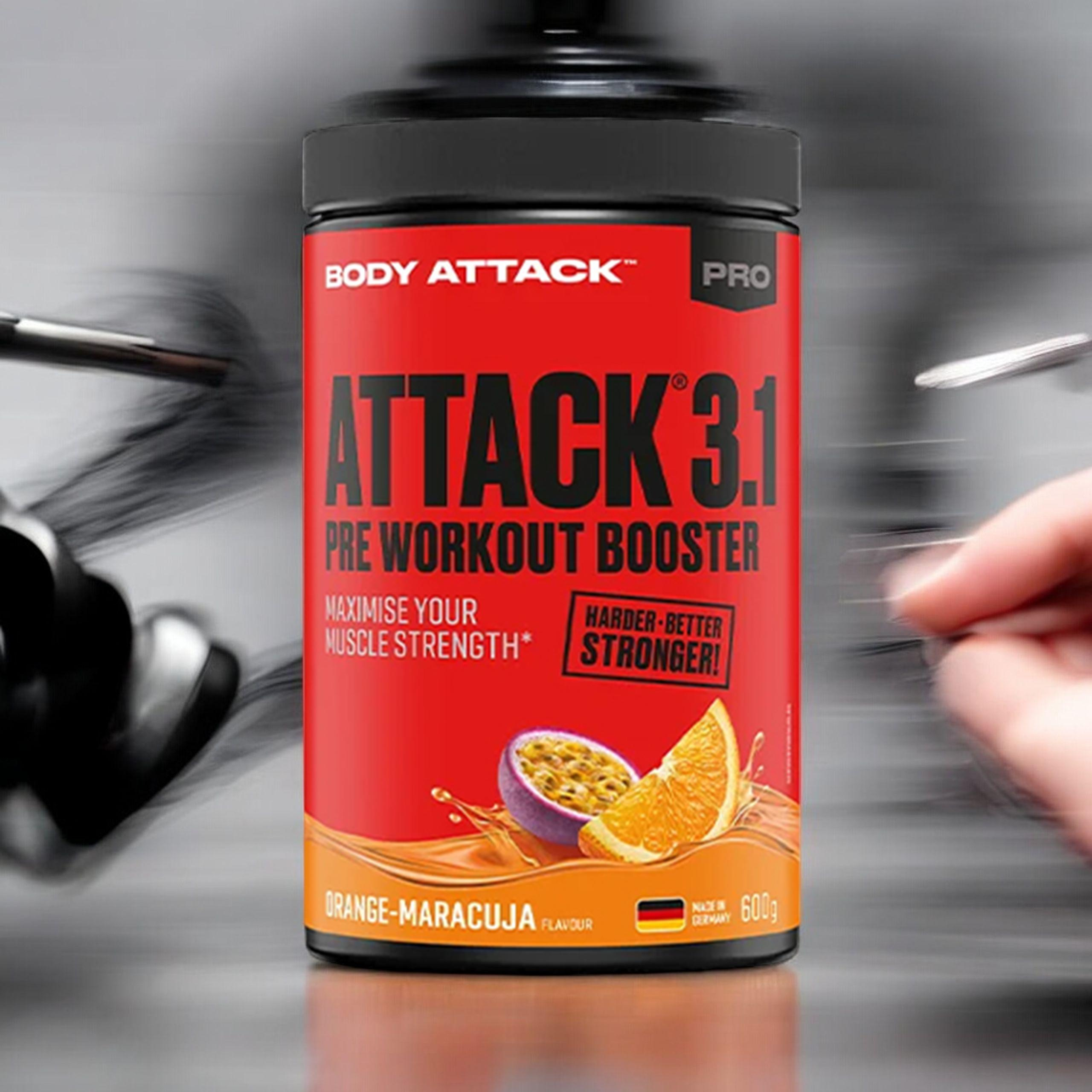 BODY ATTACK Attack 3.1 Pre Workout Booster - 3x 600g