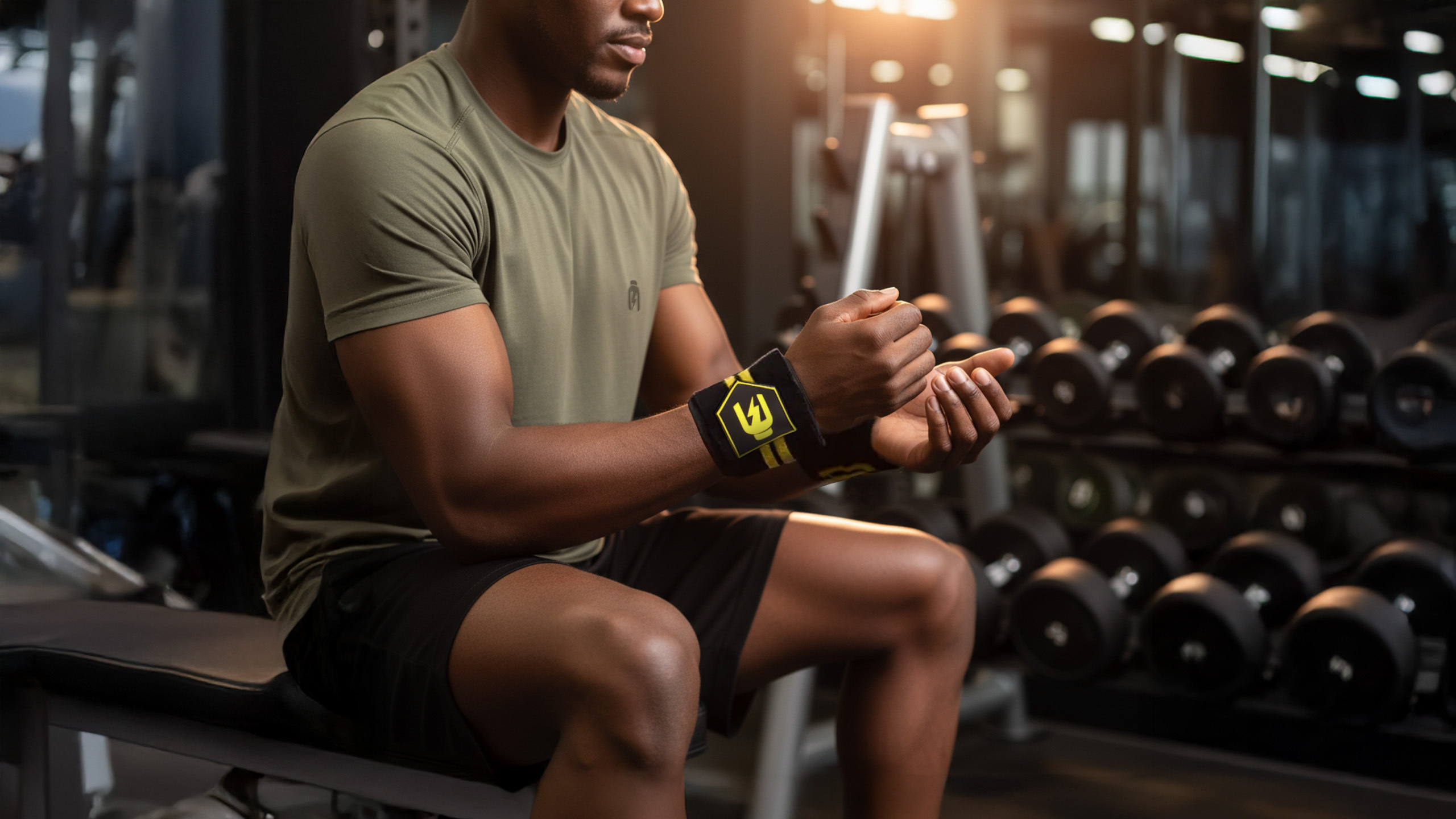 HIRO.LAB Wrist Wrap - Rubber Logo New - Black - 3x Opaski usztywniające na nadgarstki