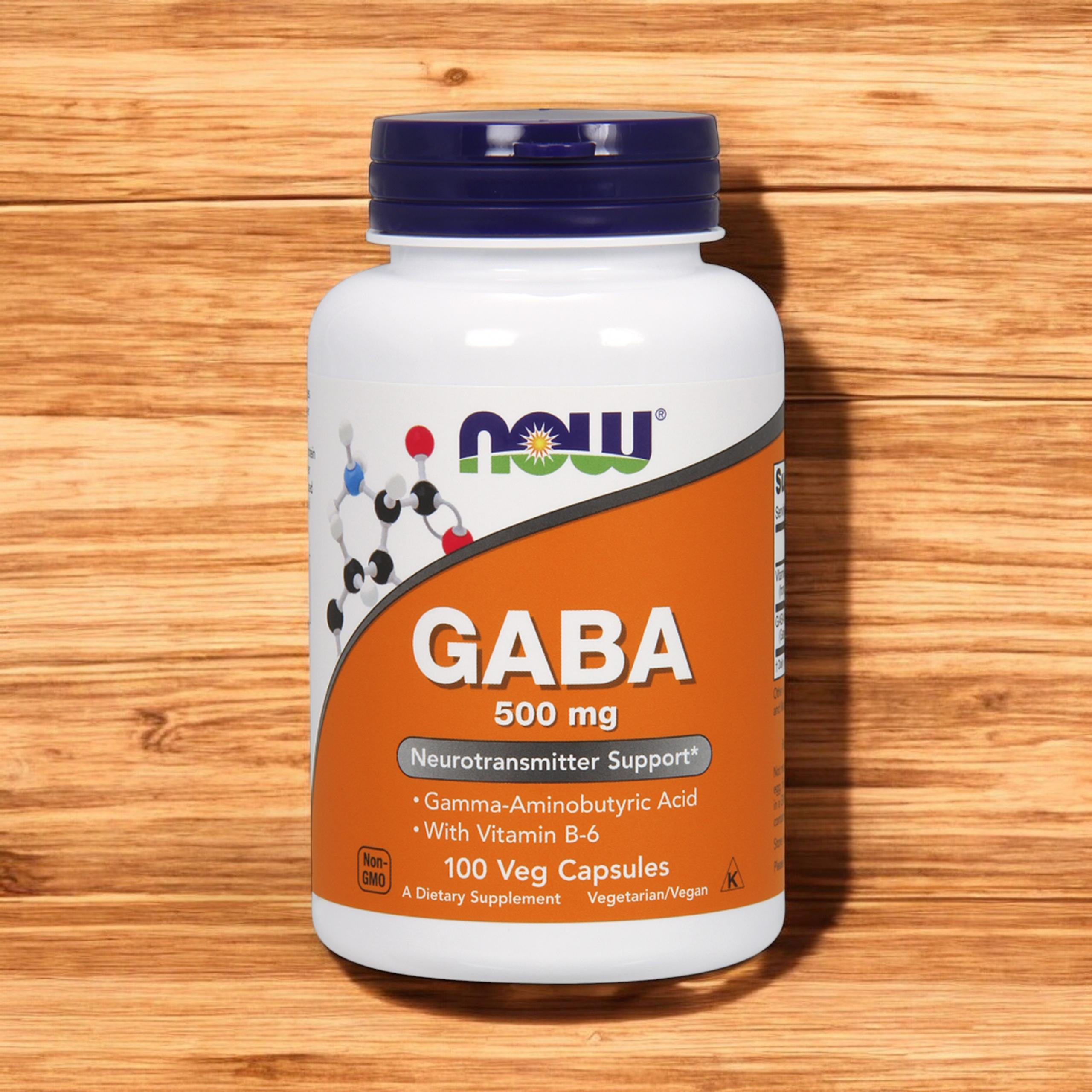 NOW GABA 500mg - 2x 100veg caps