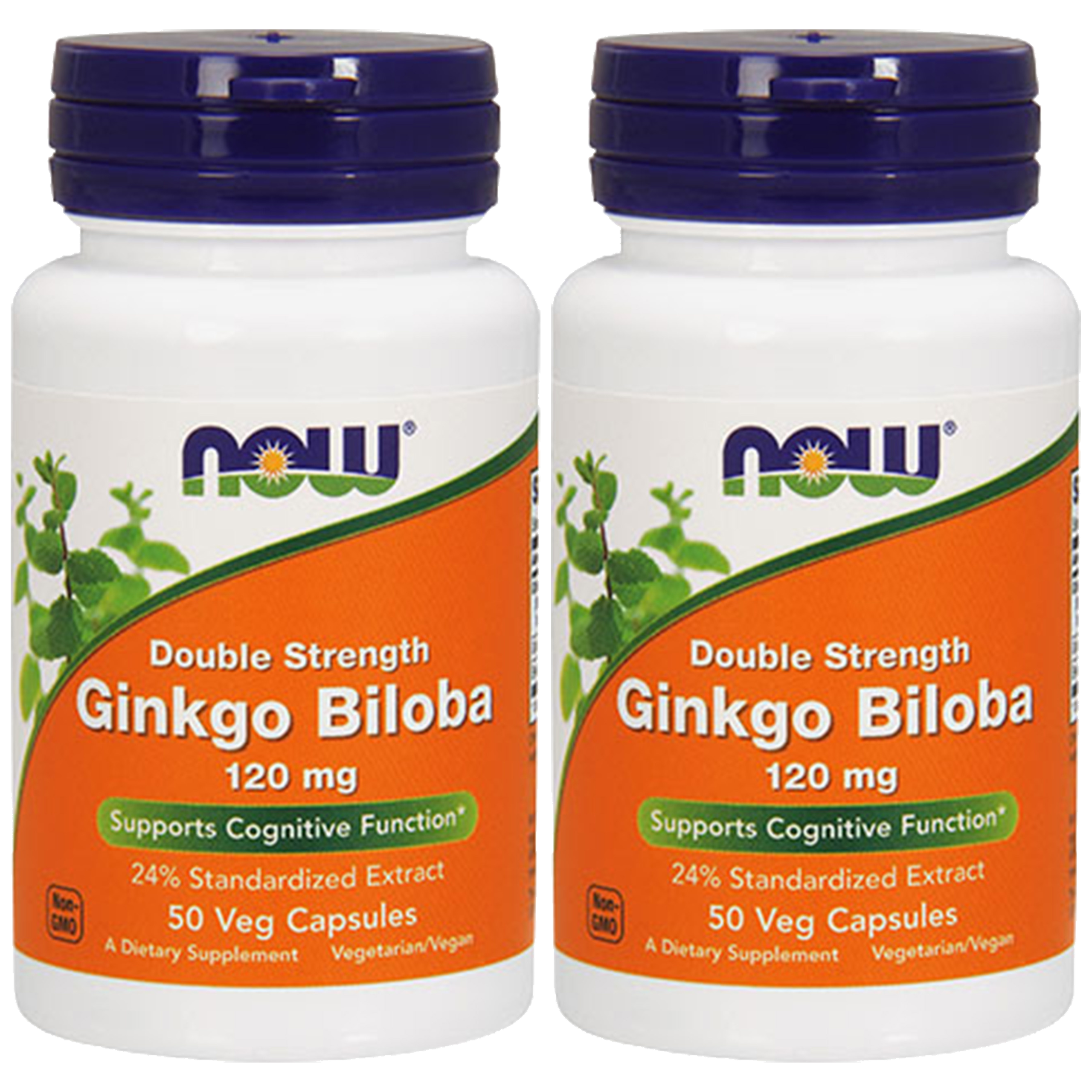 NOW Ginkgo Biloba Double Strenght - 2x 50vcaps.