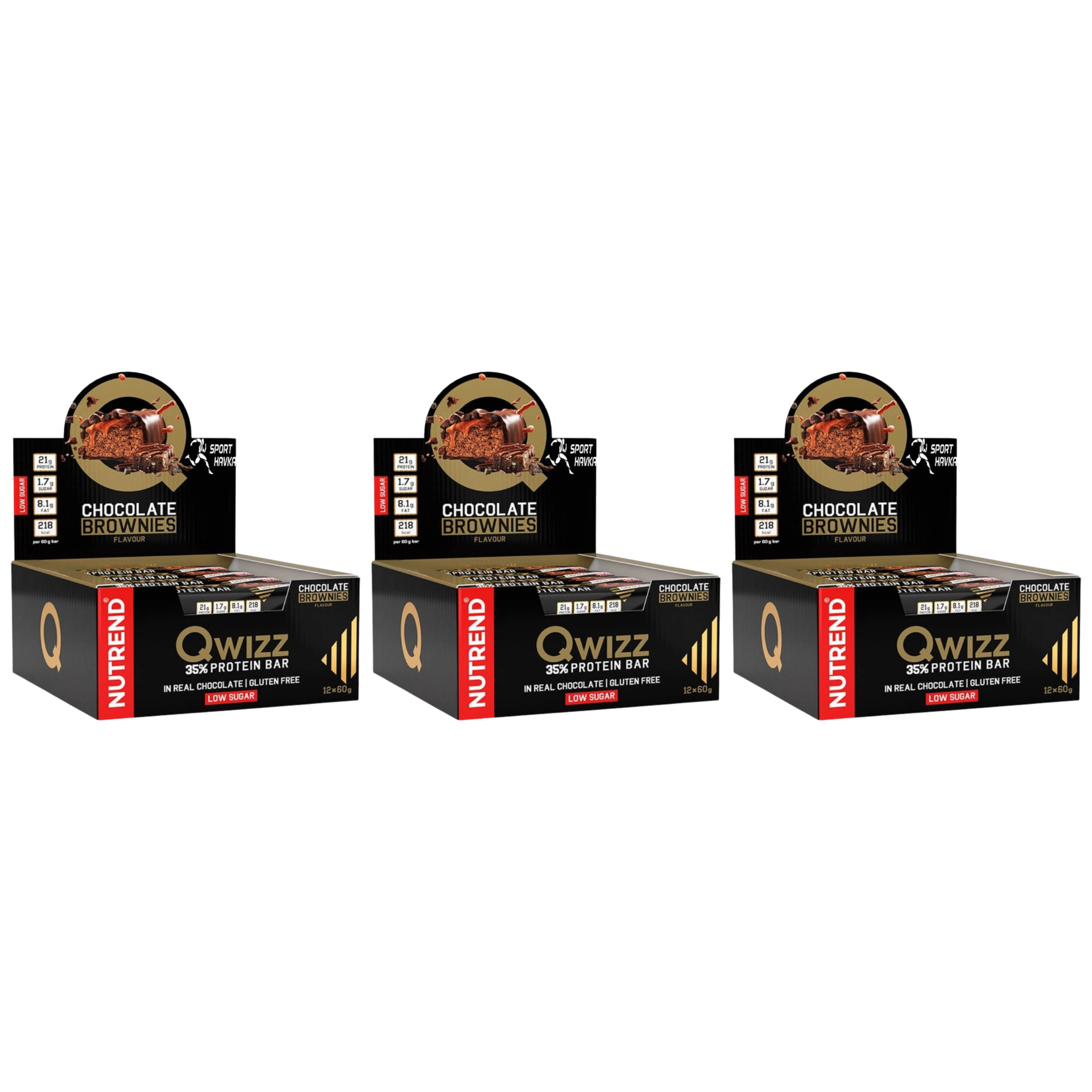 NUTREND - Baton QWIZZ Protein Bar - 24x 3x 60g