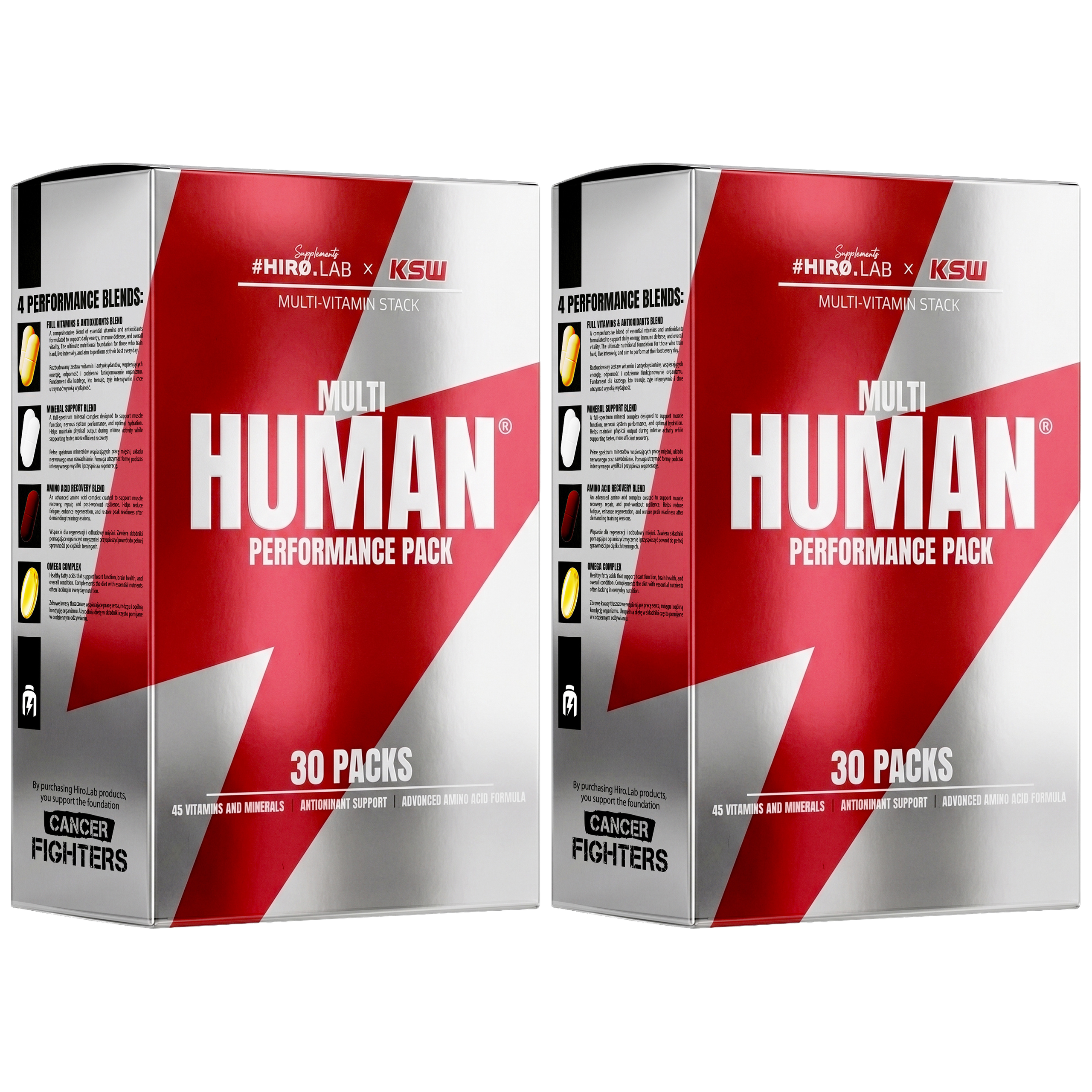 HIRO.LAB x KSW - MultiHuman Performance Pack - 2x 30packs.