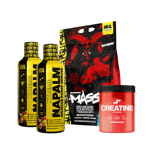 FA Napalm Muscle Pump Serum - 2x 480ml + MUTANT Mass - 6800g + MP Creatine Monohydrate - 500g