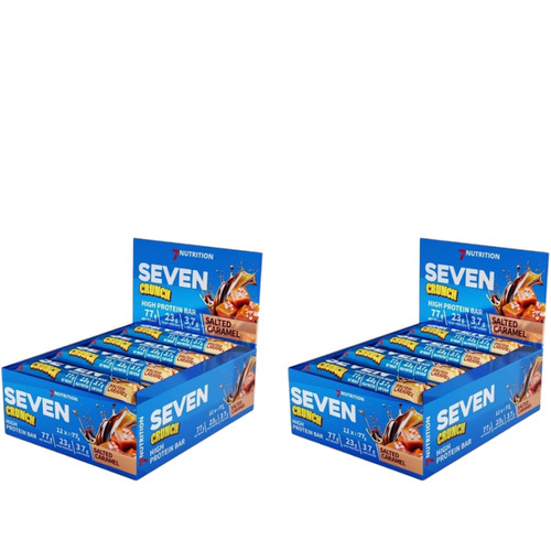7 NUTRITION - Seven Crunch HP Bar - 12x 2x 77g - Salted Caramel