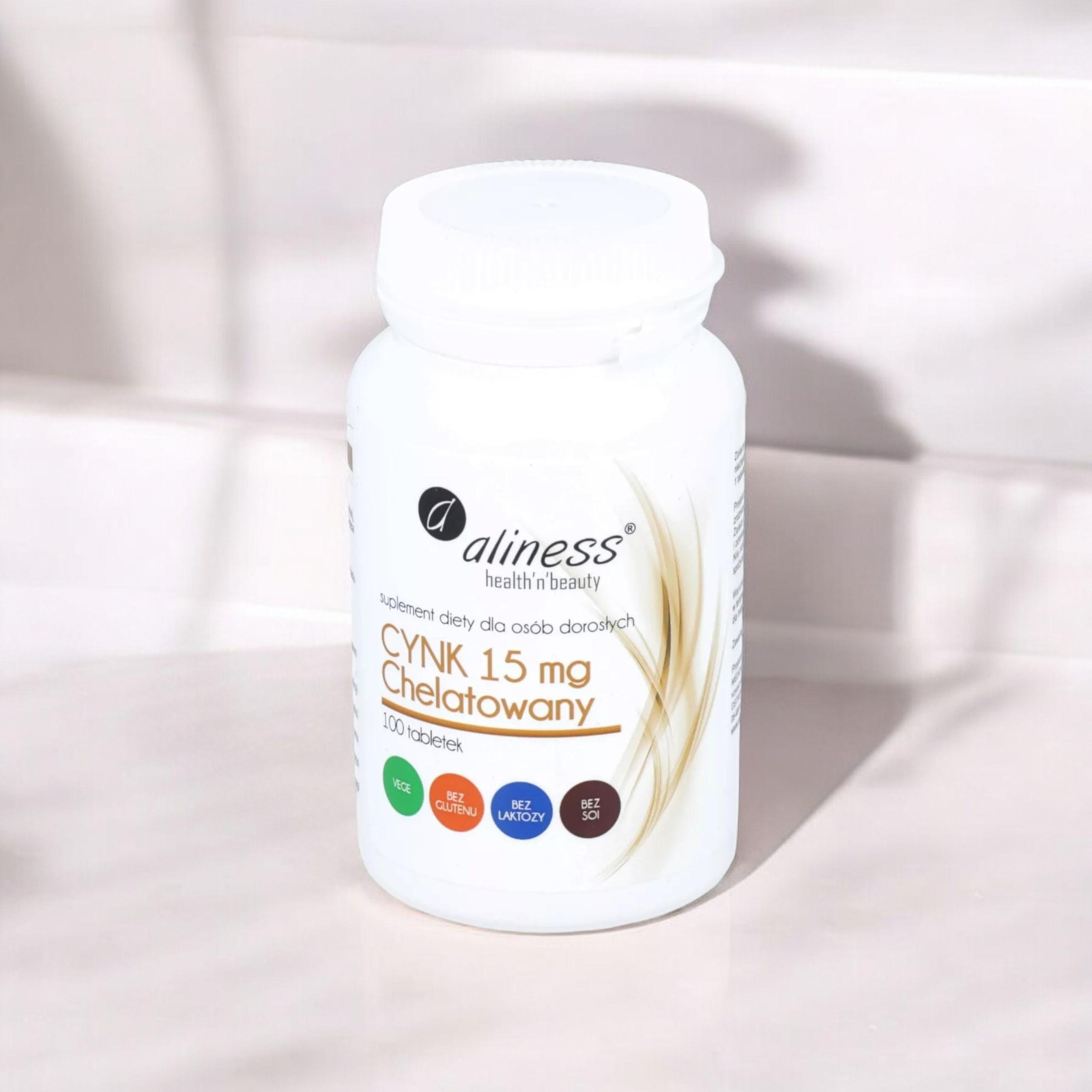 ALINESS - Cynk Chelatowany 15mg - 100vtabs.