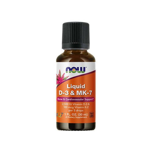 NOW Liquid D-3 & MK-7 - 2x 30ml - Witamina D3 & MK7 w kroplach