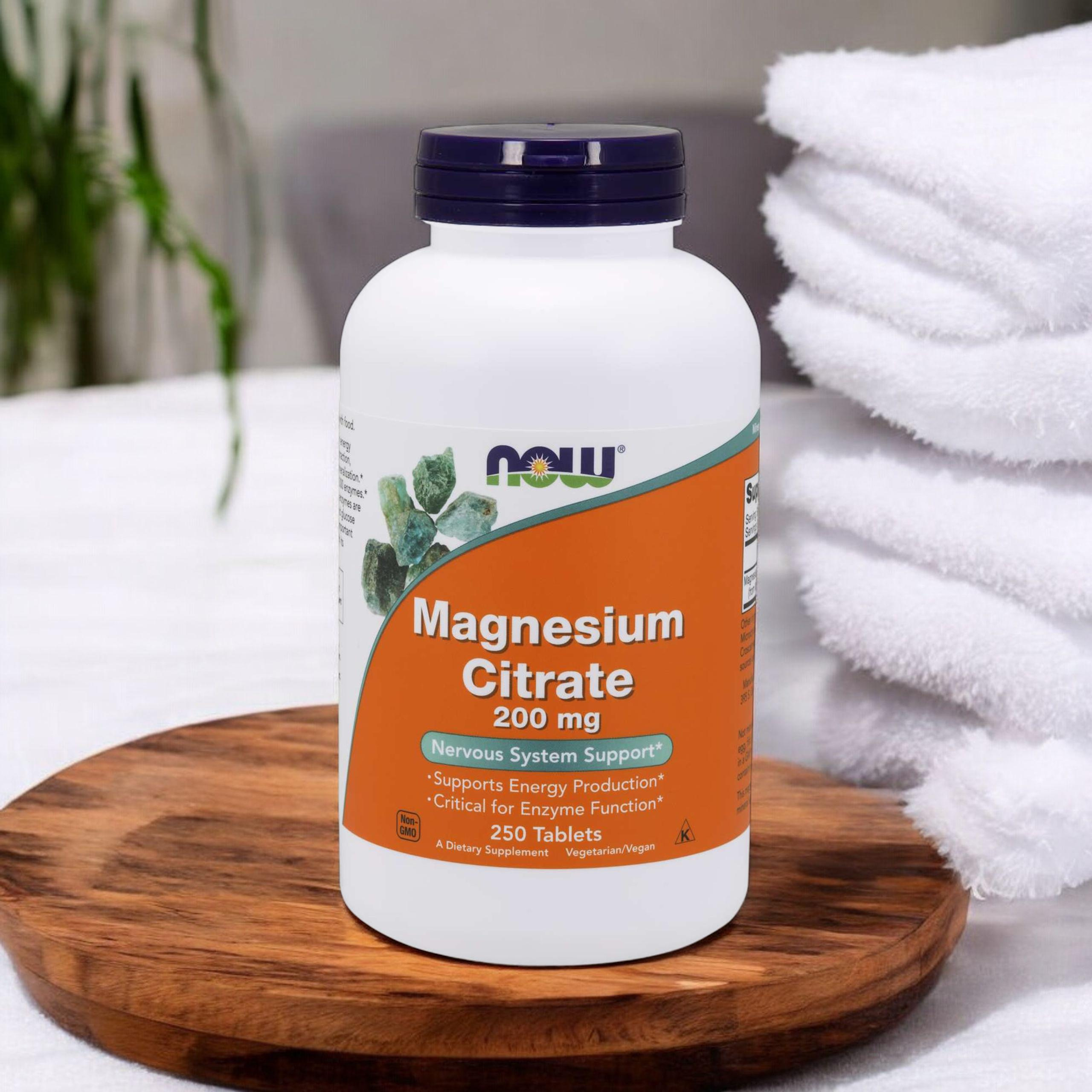 NOW Magnesium Citrate 200mg - 3x 250tabs