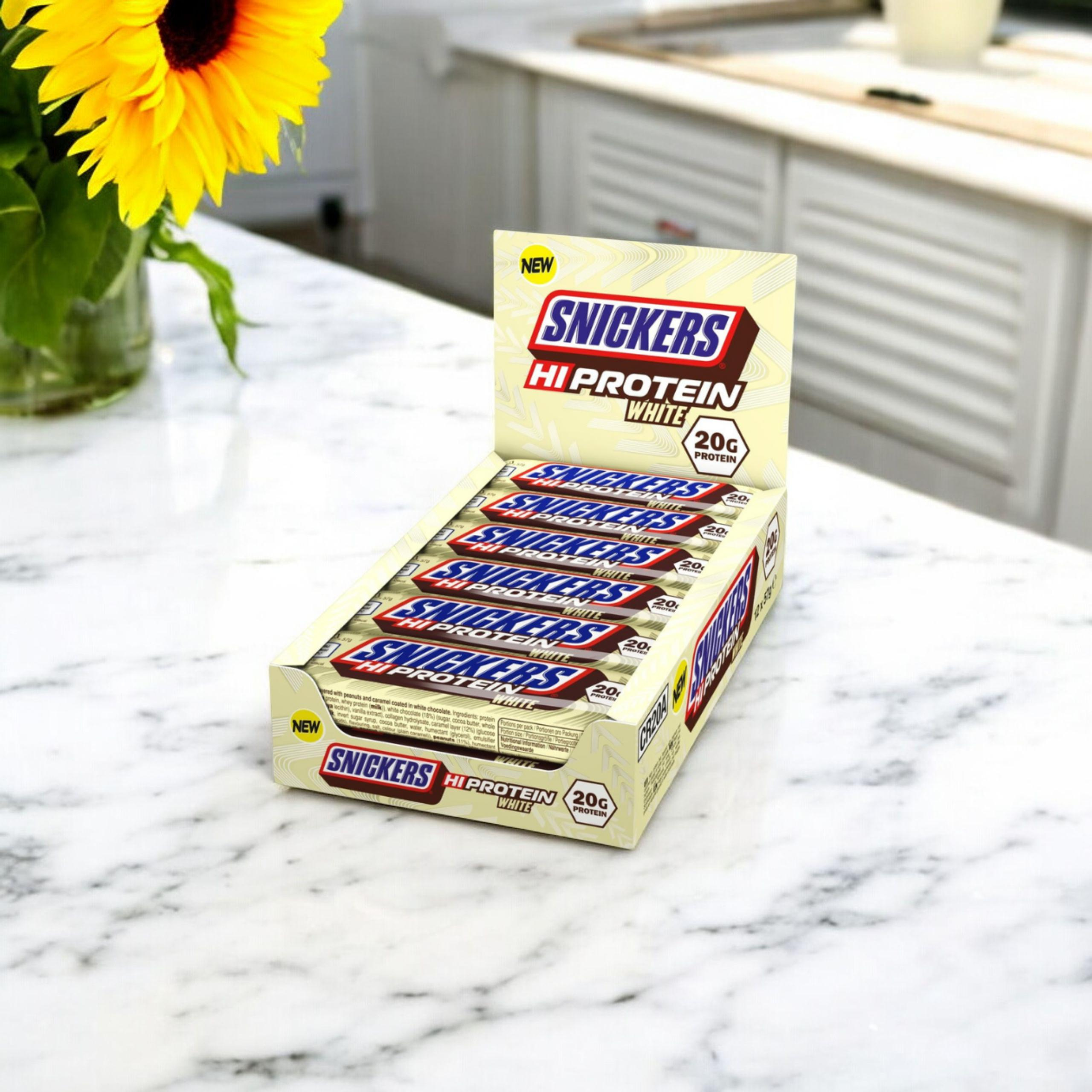 Mars - Baton Snickers HI Protein Low Sugar Bar - 12x 3x 57g - White