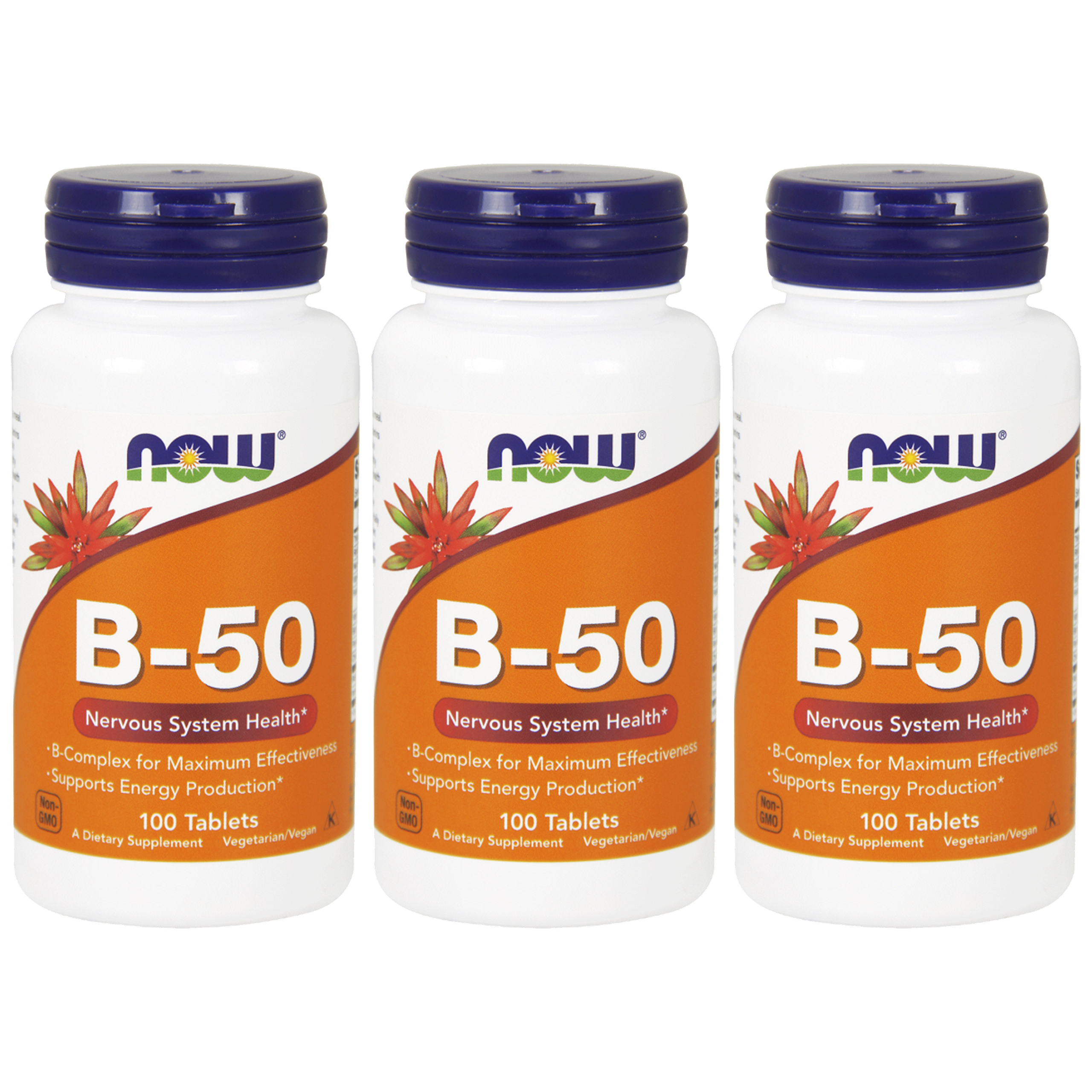 NOW Vitamin B-50 - 3x 100tabs
