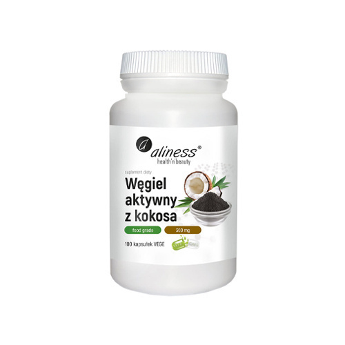ALINESS Węgiel aktywny z kokosa 300mg - 3x 100vcaps