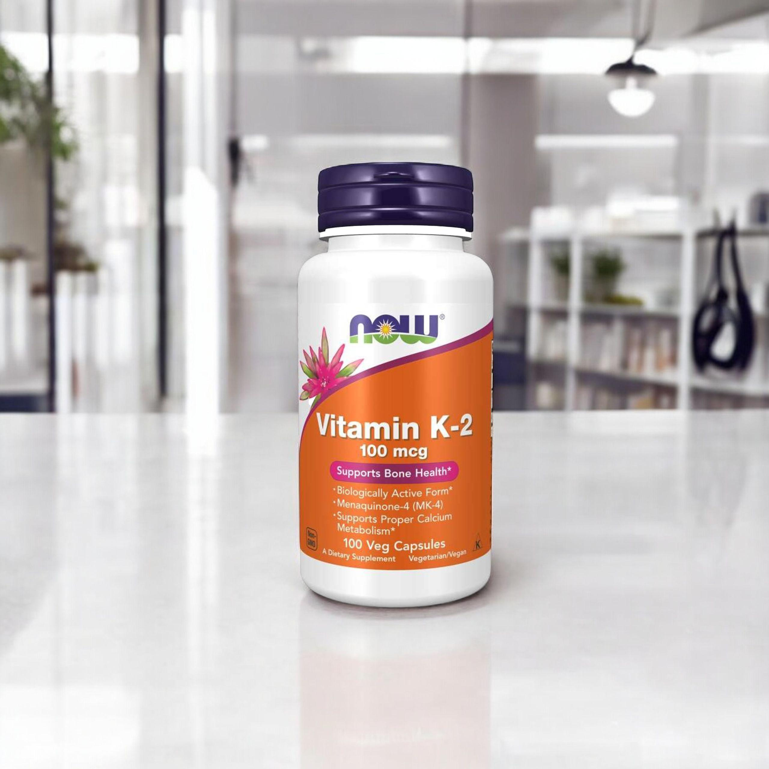 NOW Vitamin K-2 100mcg - 2x 100vegcaps