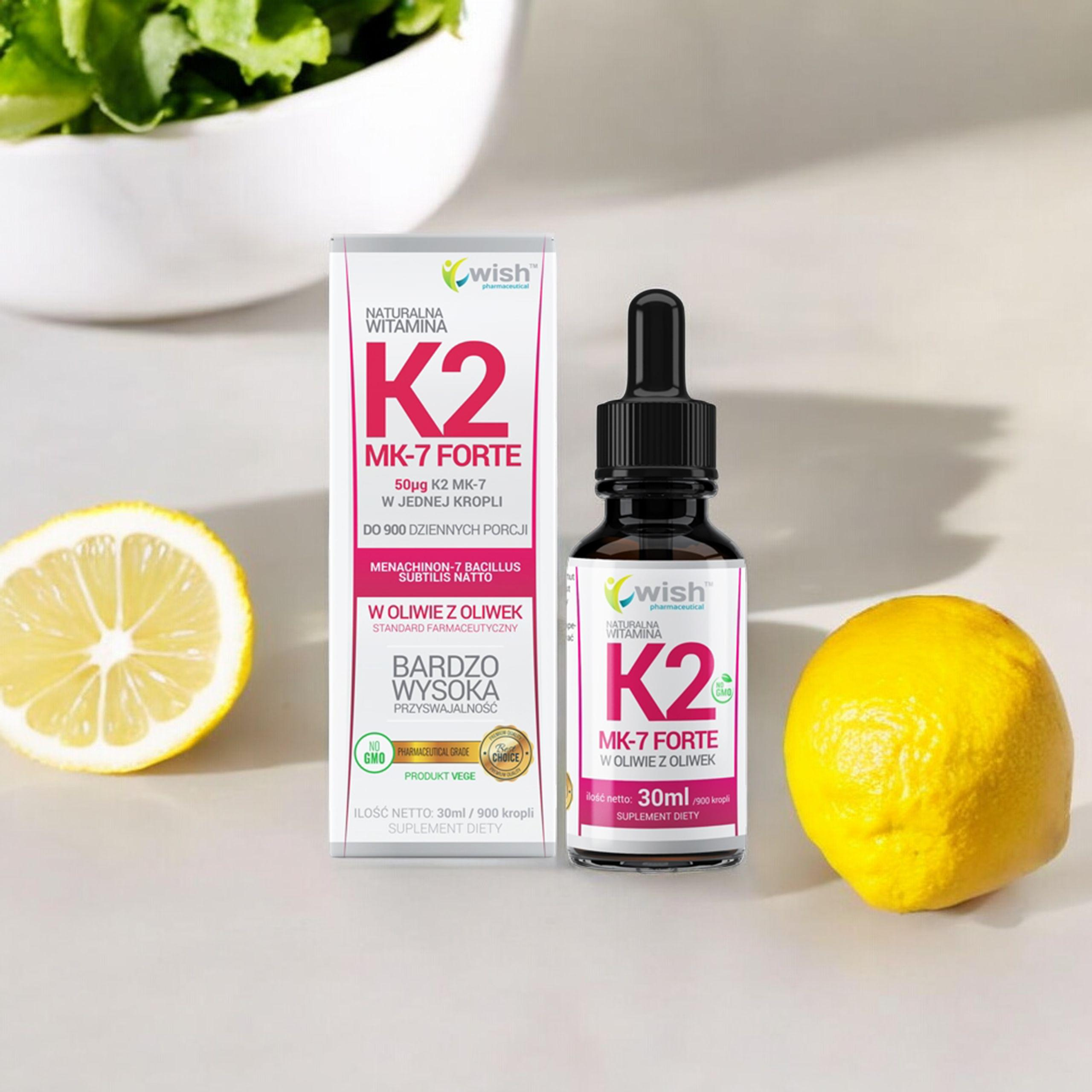 WISH Pharmaceutical Vitamin K2 Mk-7 Forte - 3x 30ml