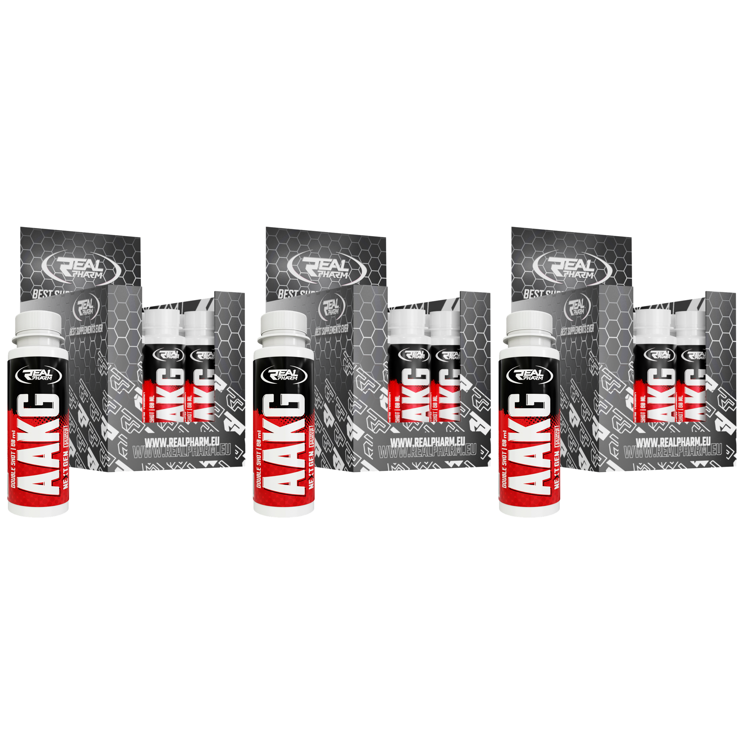 REAL PHARM - AAKG Shot - 12x 3x 80ml - Orange
