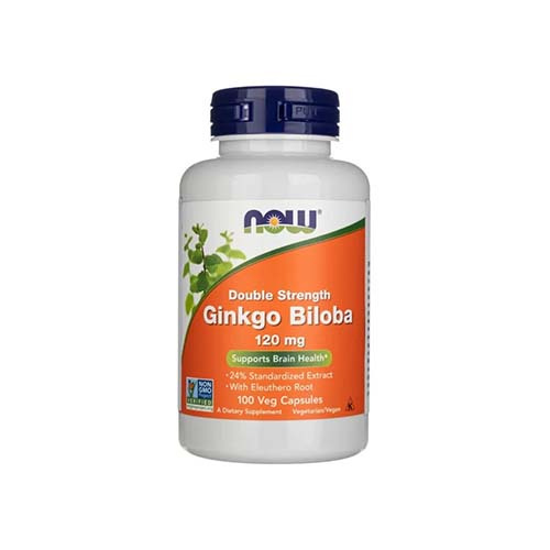 NOW Ginkgo Biloba Double Strenght - 2x 100vcaps.