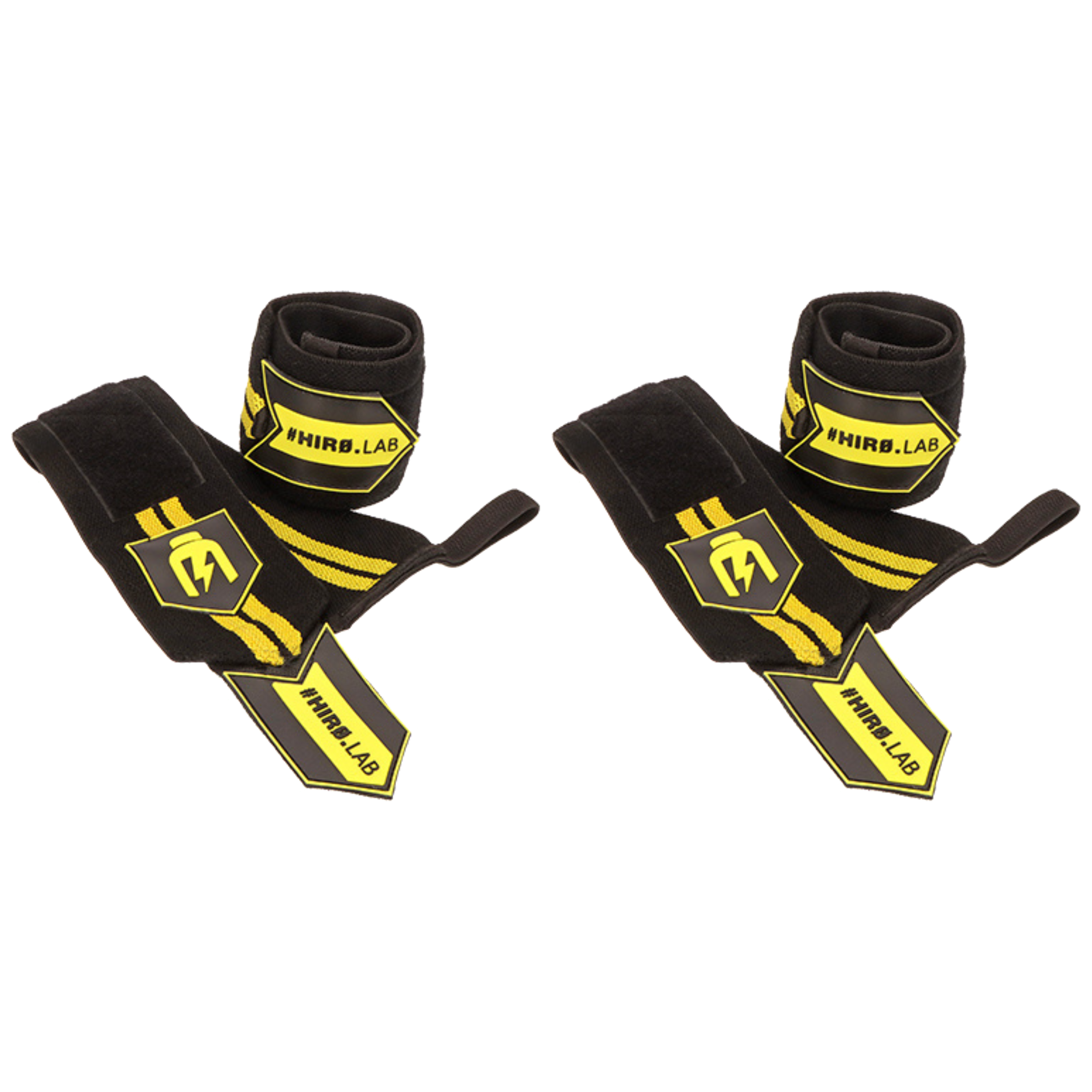 HIRO.LAB Wrist Wrap - Rubber Logo New - Black - 2x Opaski usztywniające na nadgarstki