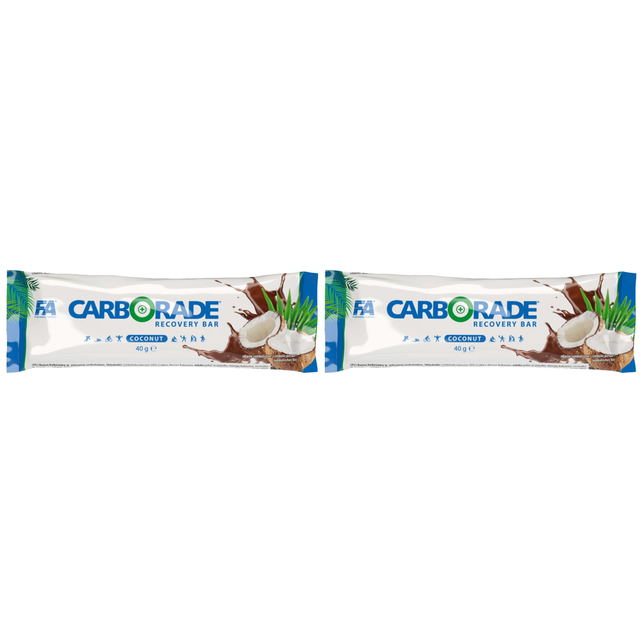 FITNESS AUTHORITY Baton Carborade Recovery Bar - 2x 40g