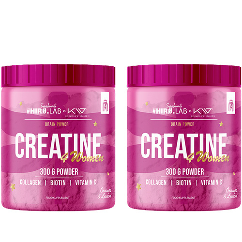 HIRO.LAB - Creatine 4 Women with Collagen - 2x 300g - Lemon Orange