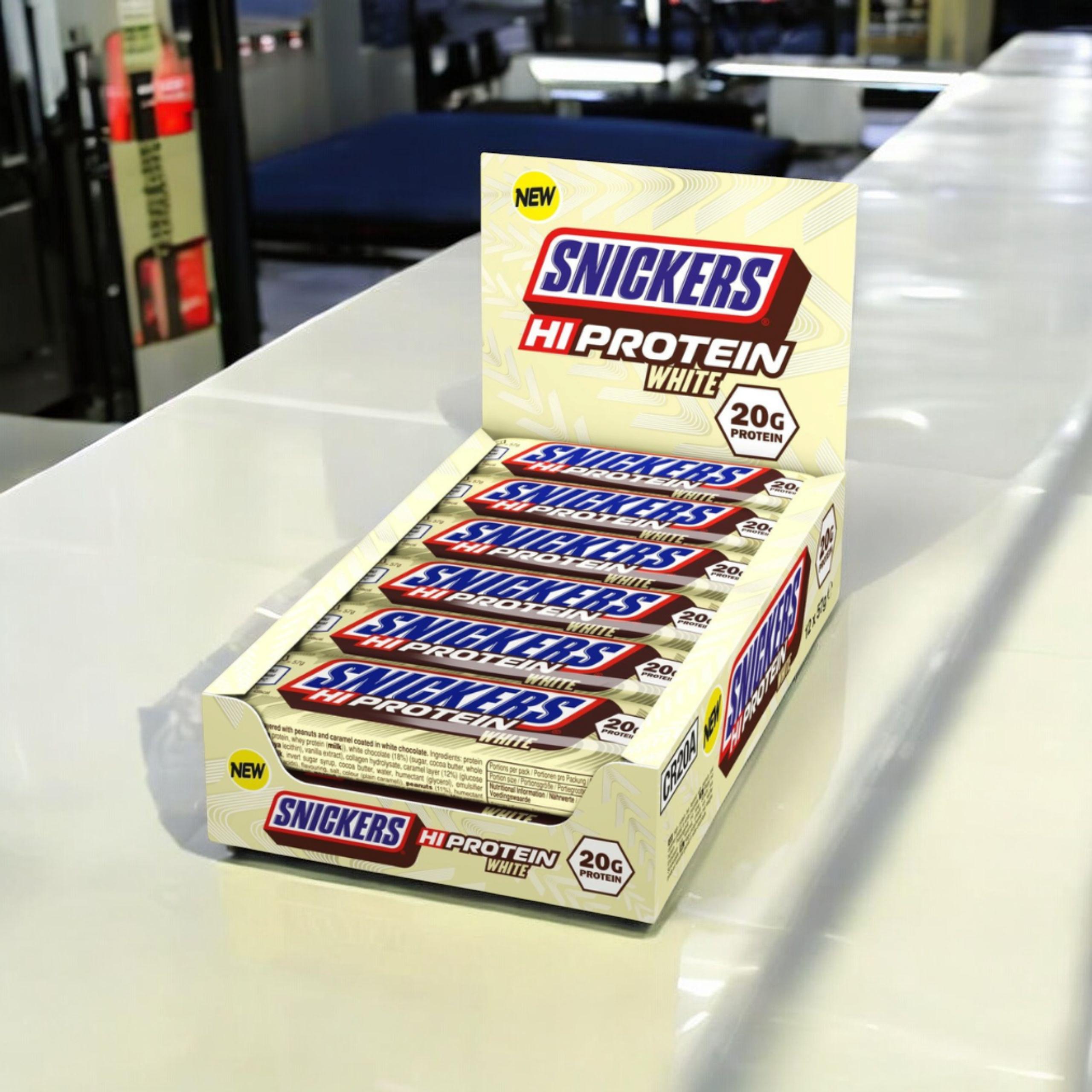 Mars - Baton Snickers HI Protein Low Sugar Bar - 12x 2x 45g - White