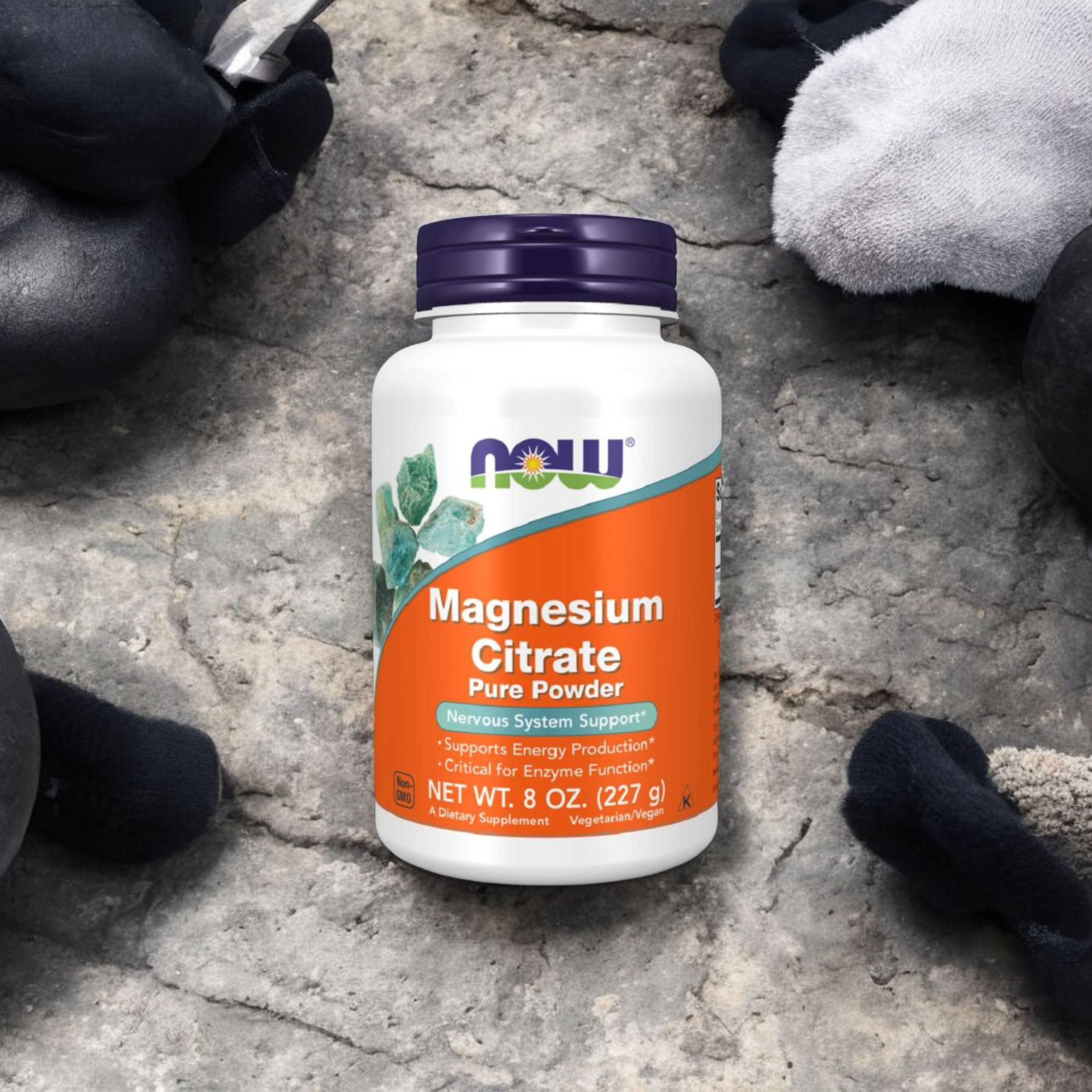 NOW Magnesium Citrate Powder - 2x 227g