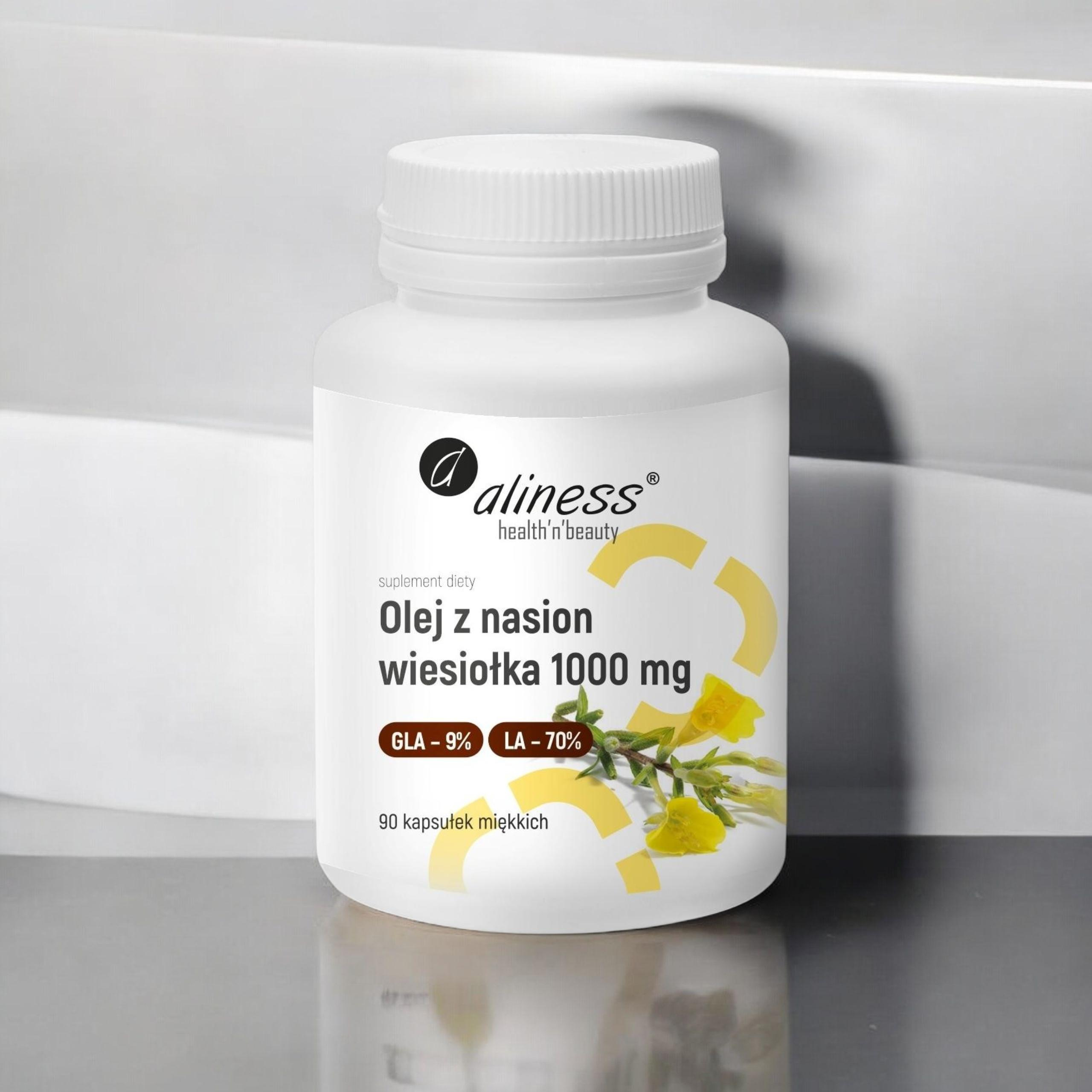 ALINESS - Olej z Nasion Wiesiołka 1000mg - 2x 90caps.