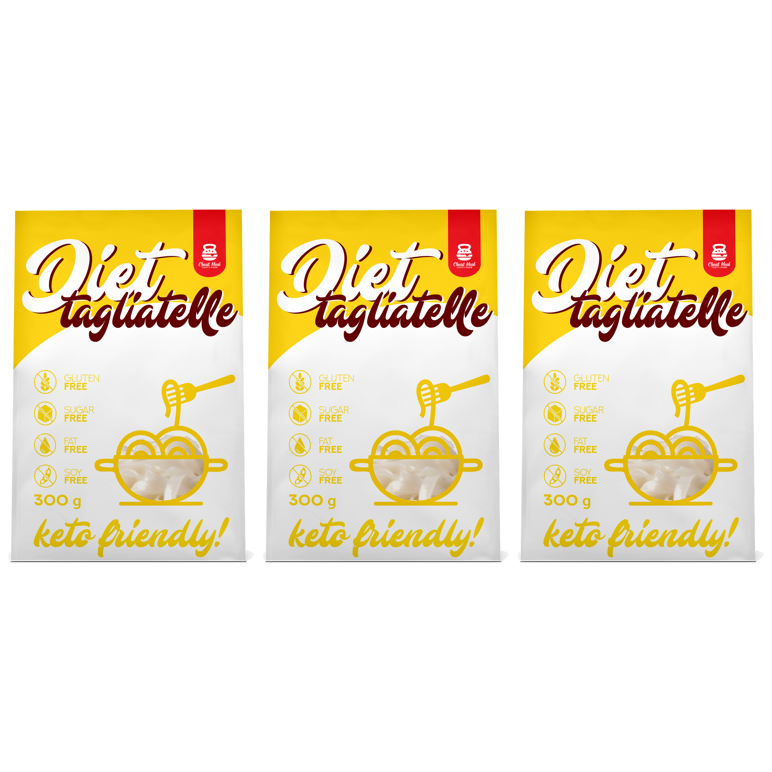 Cheat Meal Nutrition Diet Tagliatelle - 3x 400g (300g netto) - Makaron Konjac