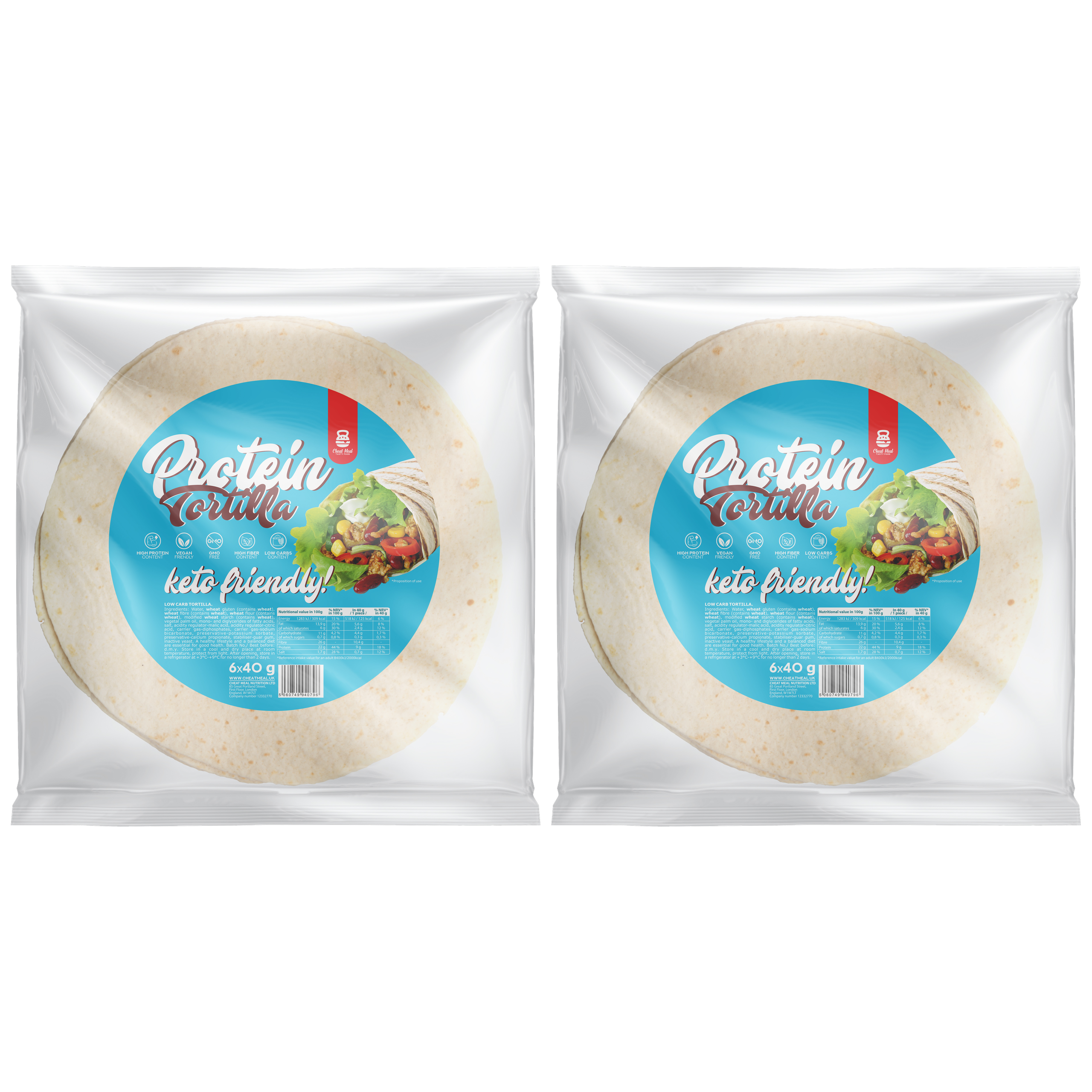 Cheat Meal Nutrition Protein Tortilla (6x2x 40g) - 240g