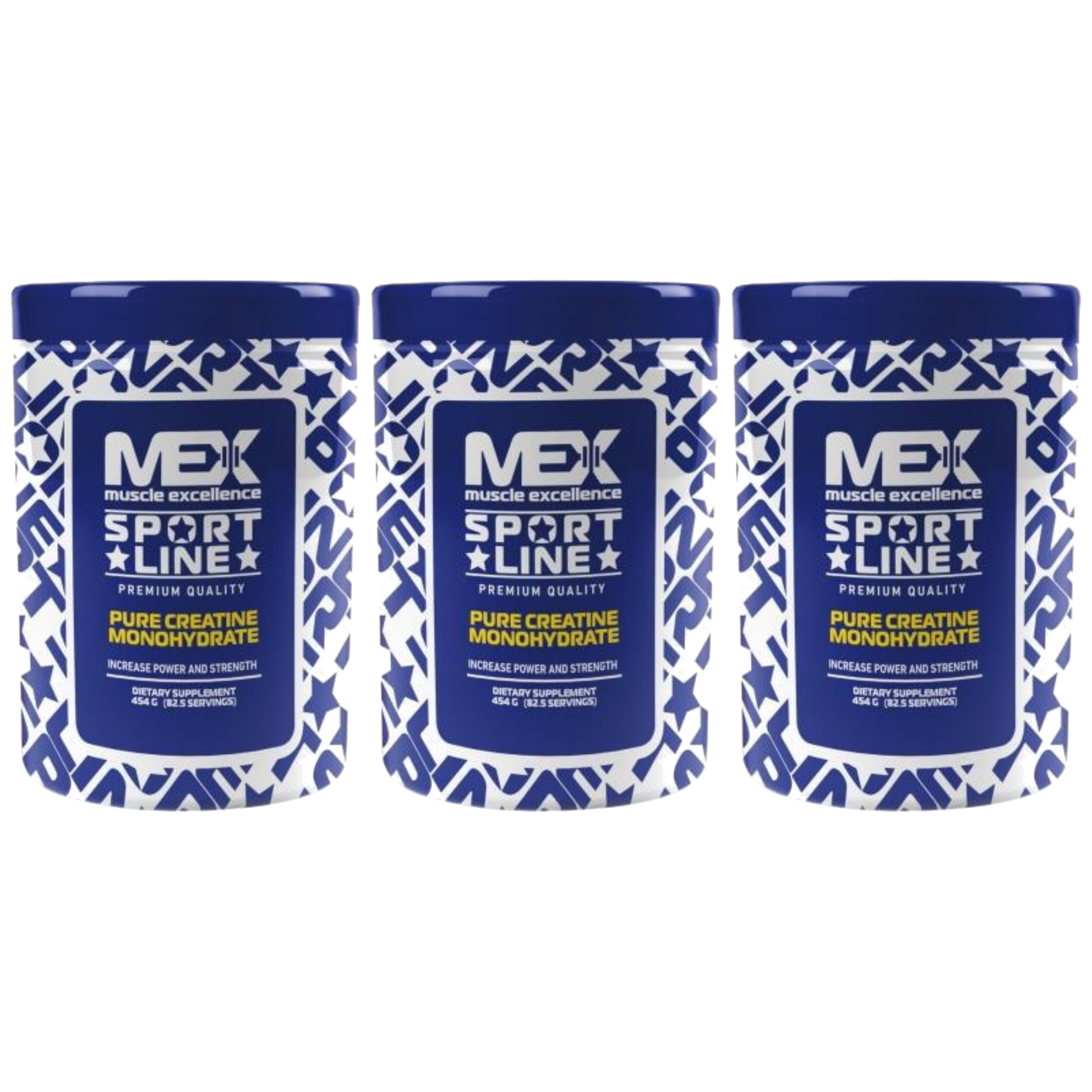 MEX NUTRITION - Pure Creatine Monohydrate - 3x 454g