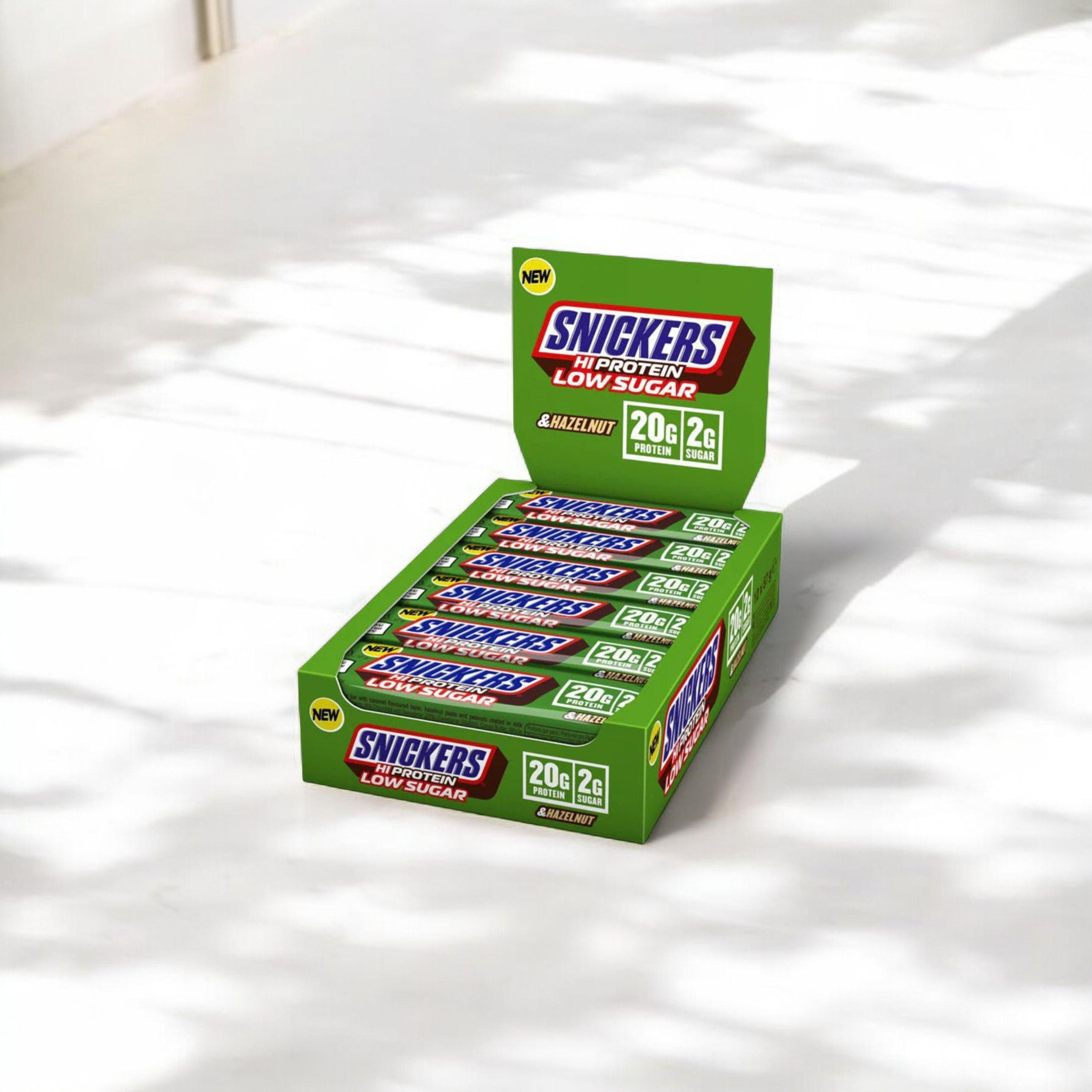 Mars - Baton Snickers HI Protein Low Sugar Bar - 57g x12 - Hazelnut WYPRZEDAŻ - 10-04