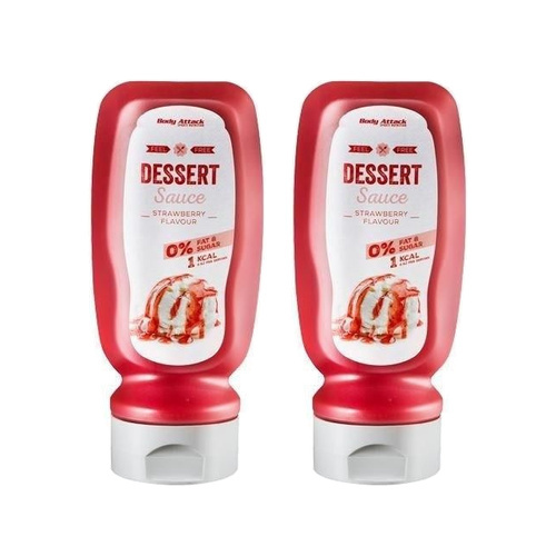 BODY ATTACK Dessert Sauce Strawberry Flavour - 2x 320ml