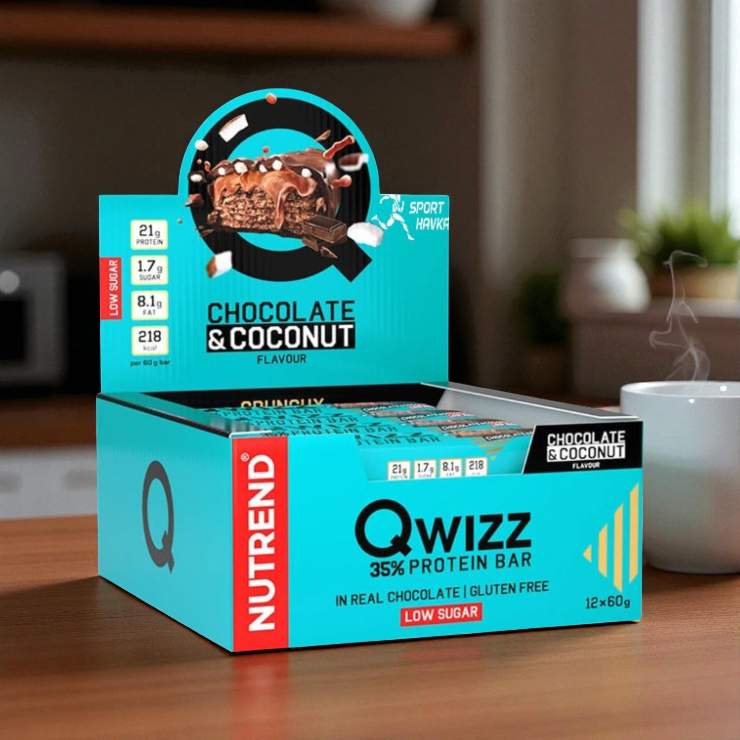 NUTREND - Baton QWIZZ Protein Bar - 24x 2x 60g