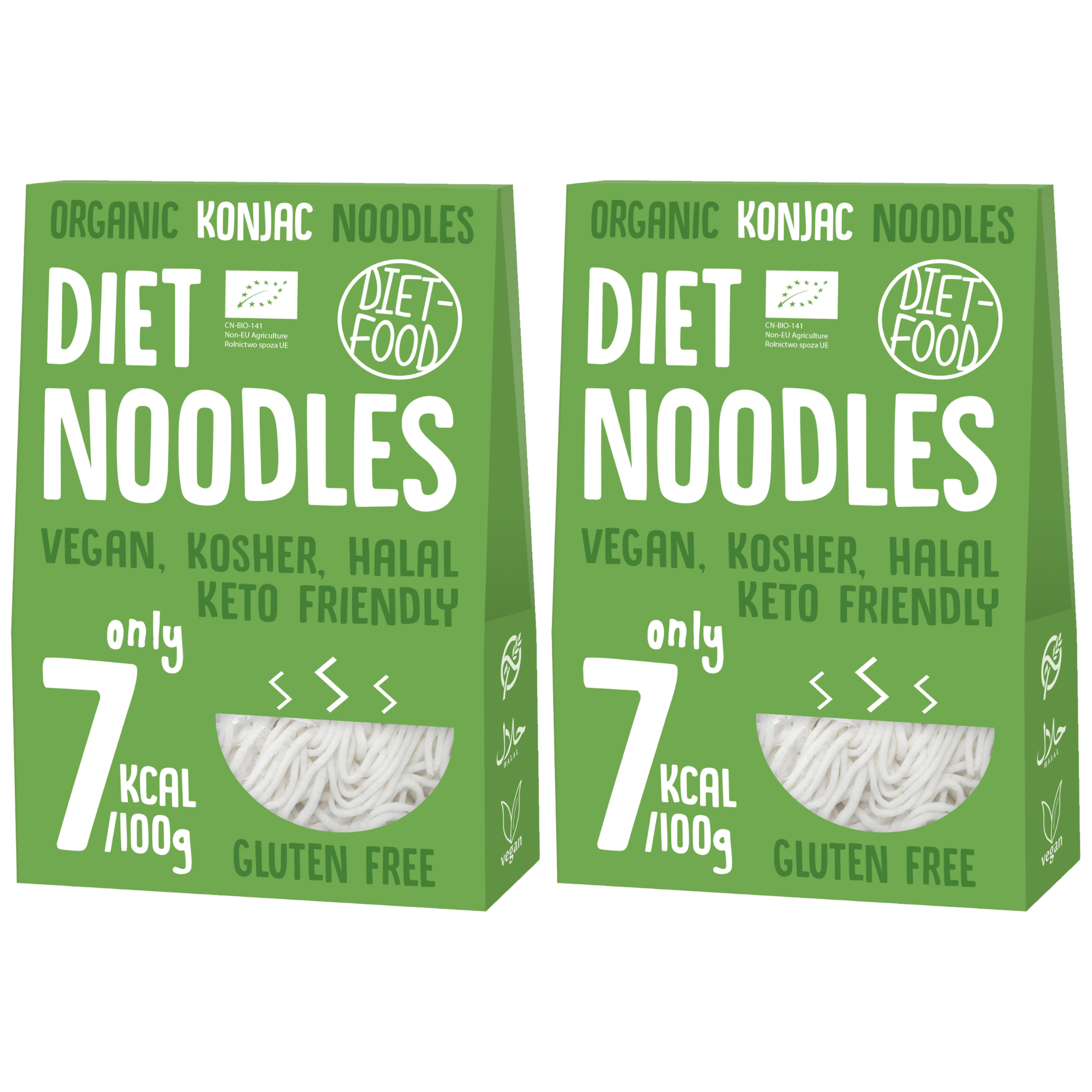 DIET FOOD Bio - Diet Noodles - 2x 300g - Makaron Konjac