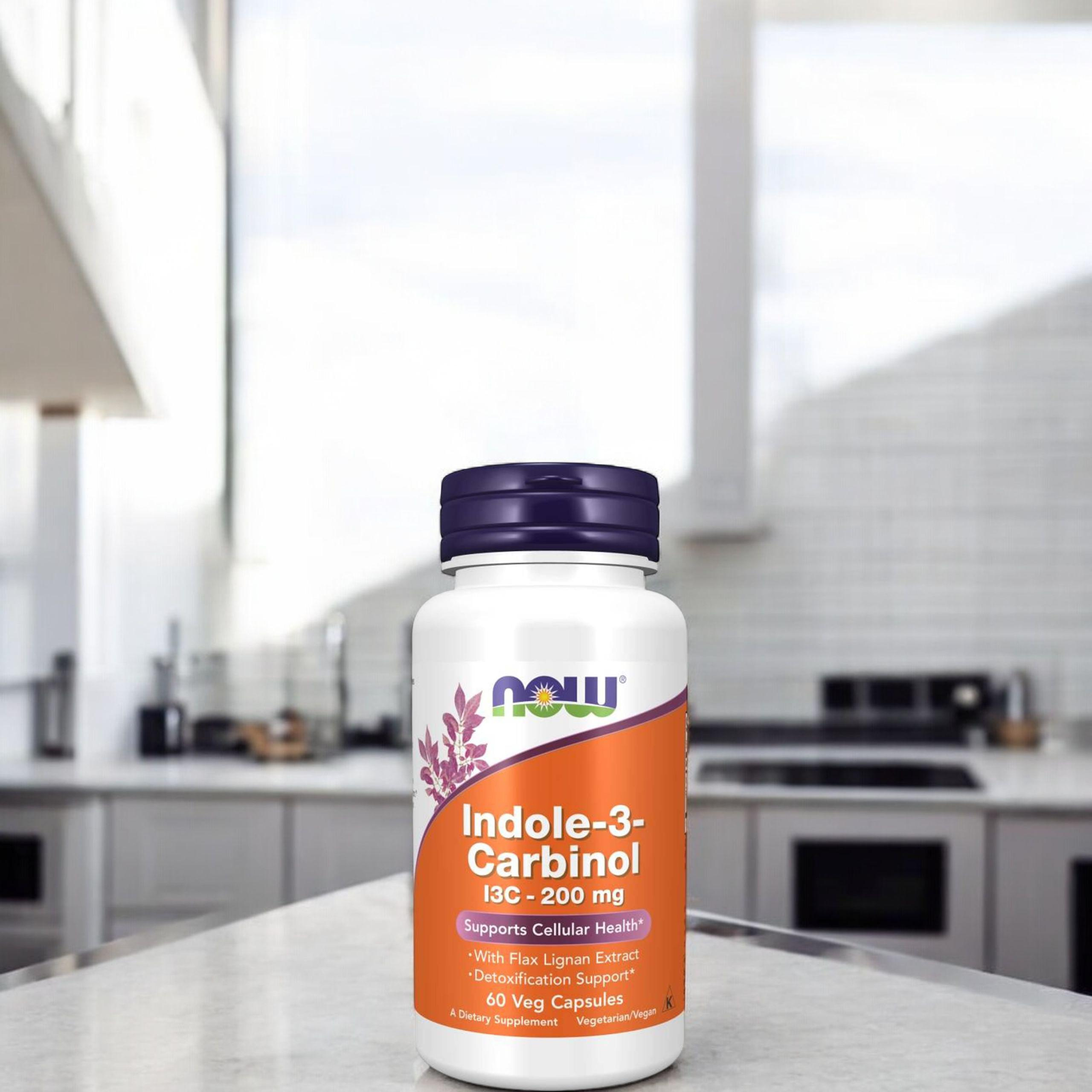 NOW Indole-3-Carbinol (I3C) 200mg - 2x 60vcaps.