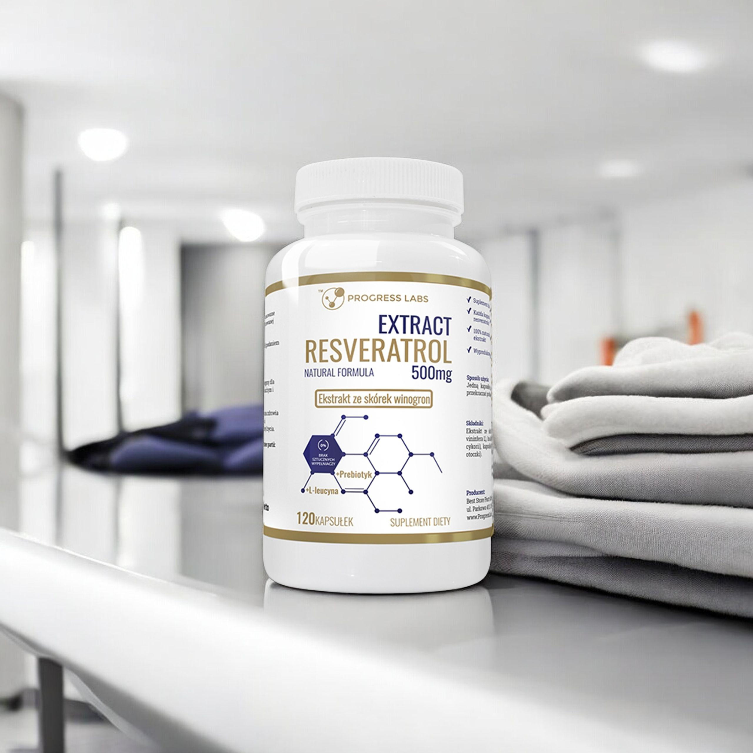 PROGRESS LABS Resveratrol Extract 500mg - 2x 120caps