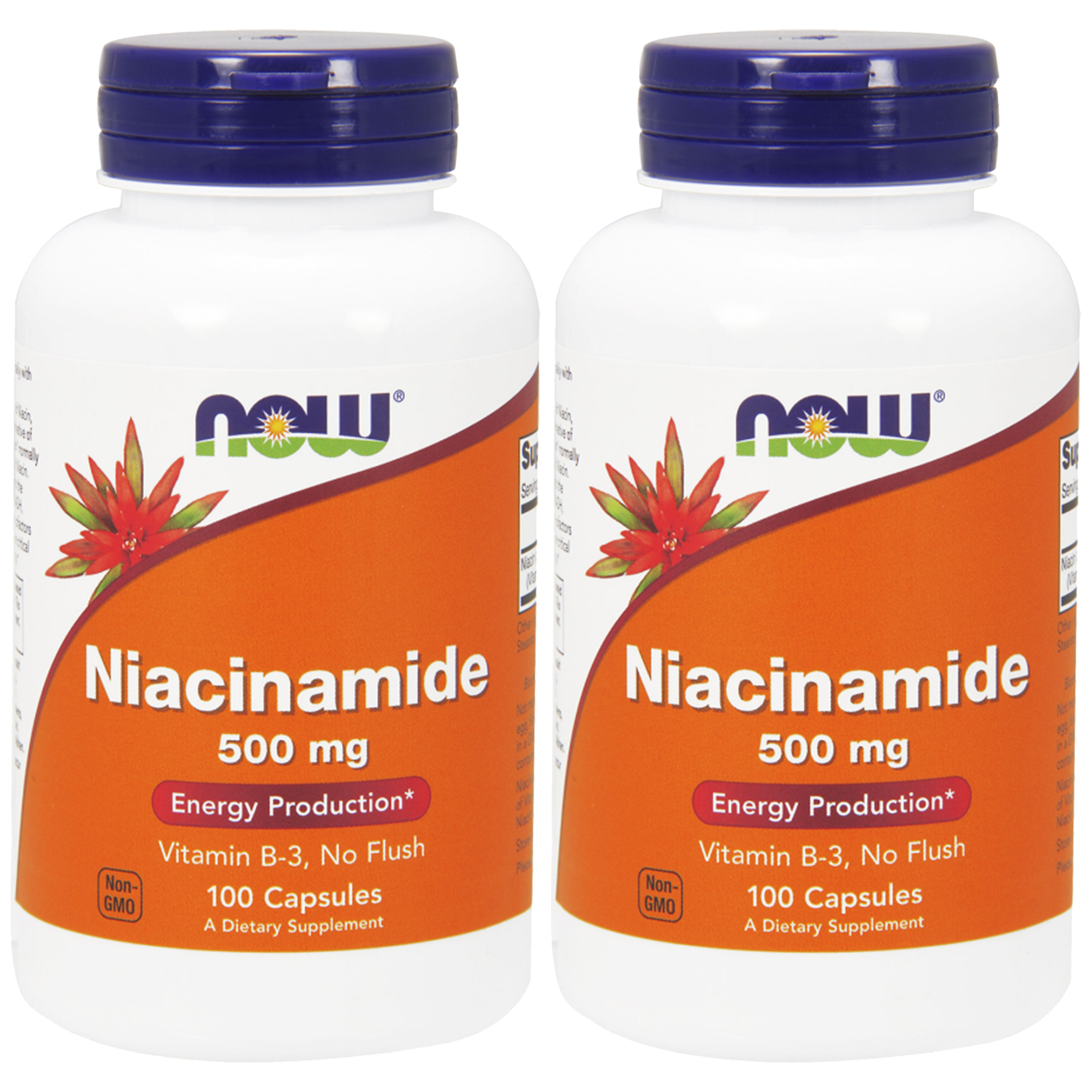 NOW Niacinamide 500mg (Witamina B3 - Niacyna) - 100caps - 2x NIE ODKRYWAĆ