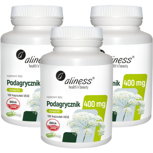 ALINESS - Podagrycznik Ekstrakt 10:1 400mg - 3x 100vcaps.