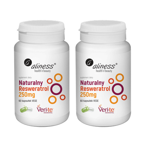 ALINESS - Naturalny Resweratrol 250mg - 2x 60vcaps.