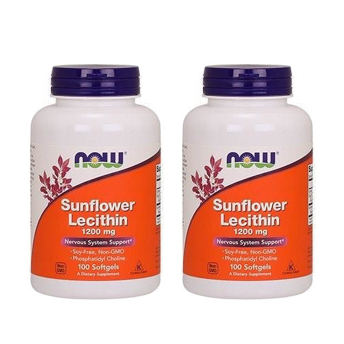 NOW Sunflower Lecithin 1200mg - 2x 100softgels