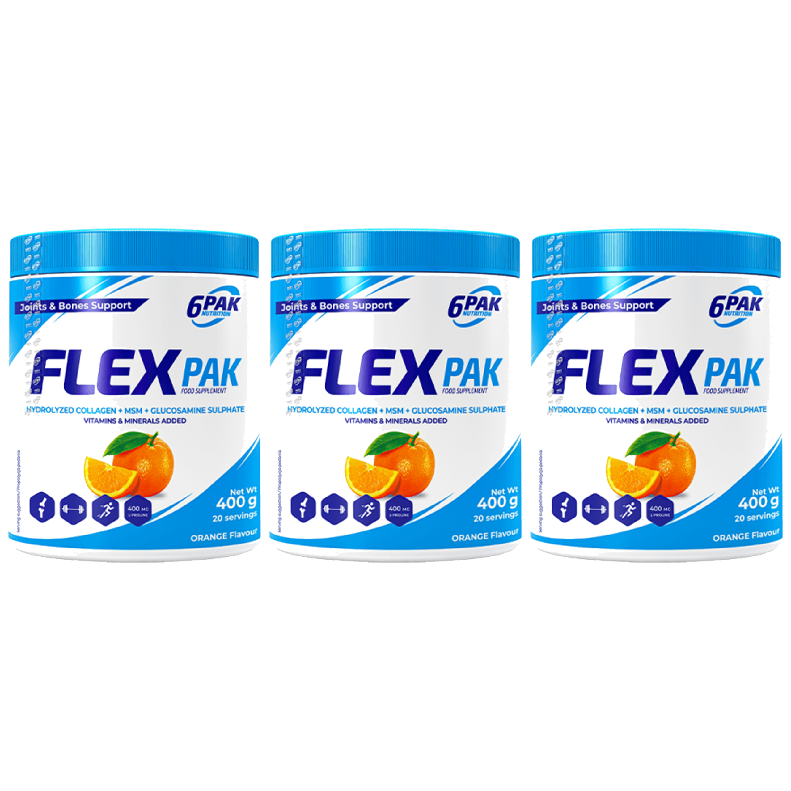 6PAK FlexPak - 3x 400g - Orange