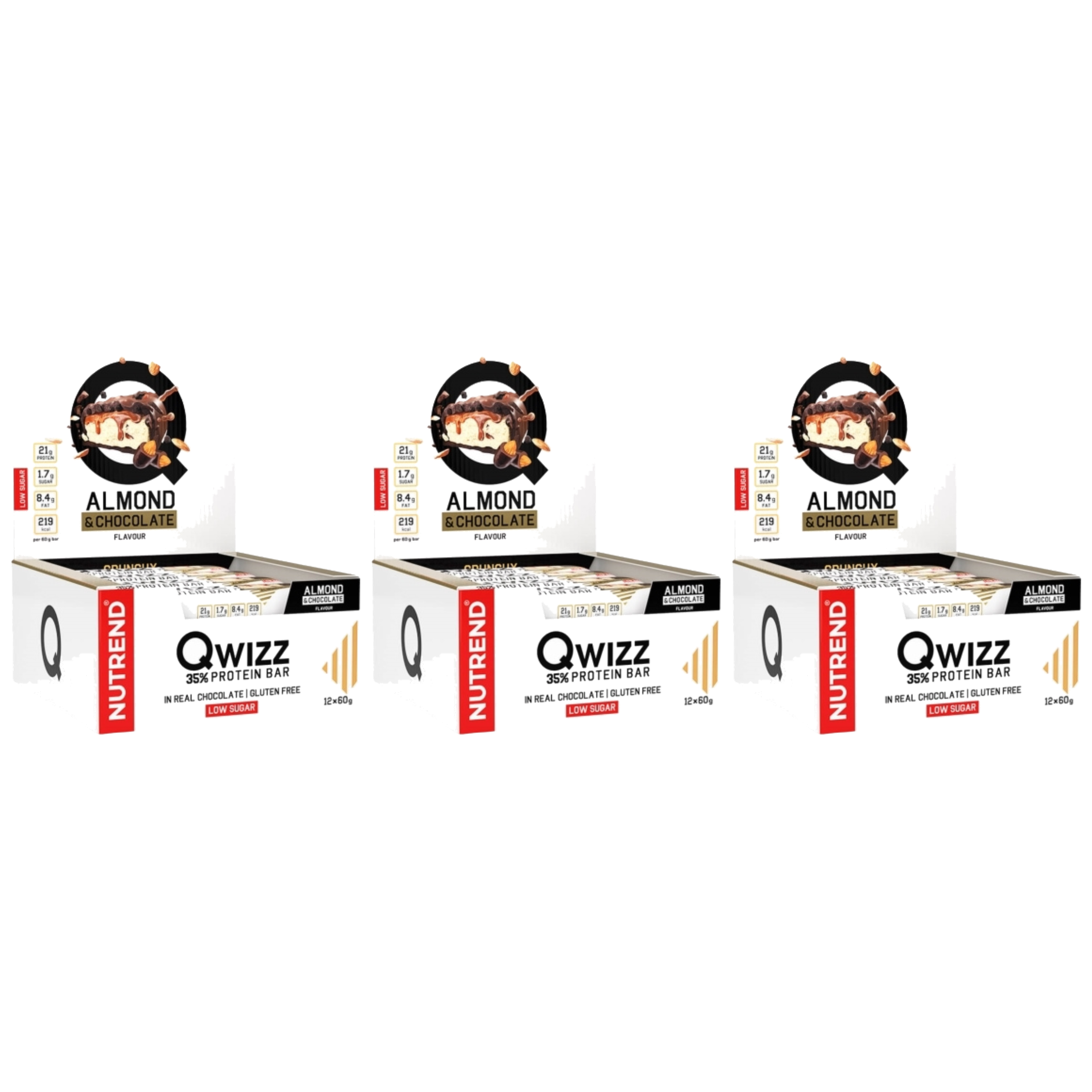 NUTREND - Baton QWIZZ Protein Bar - 24x 3x 60g