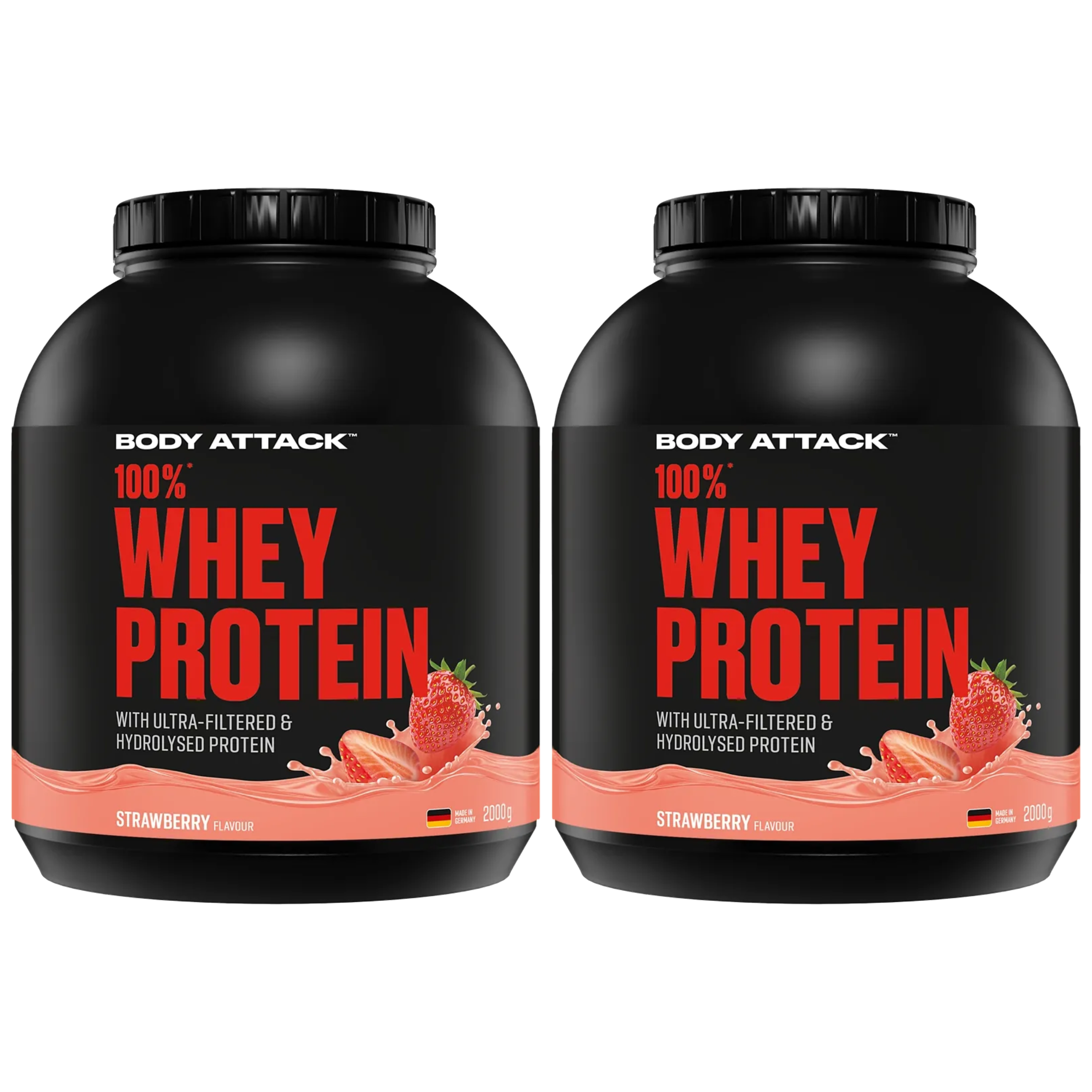 BODY ATTACK - 100% Whey Protein - 2x 2000g