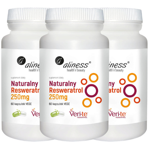 ALINESS - Naturalny Resweratrol 250mg - 3x 60vcaps.