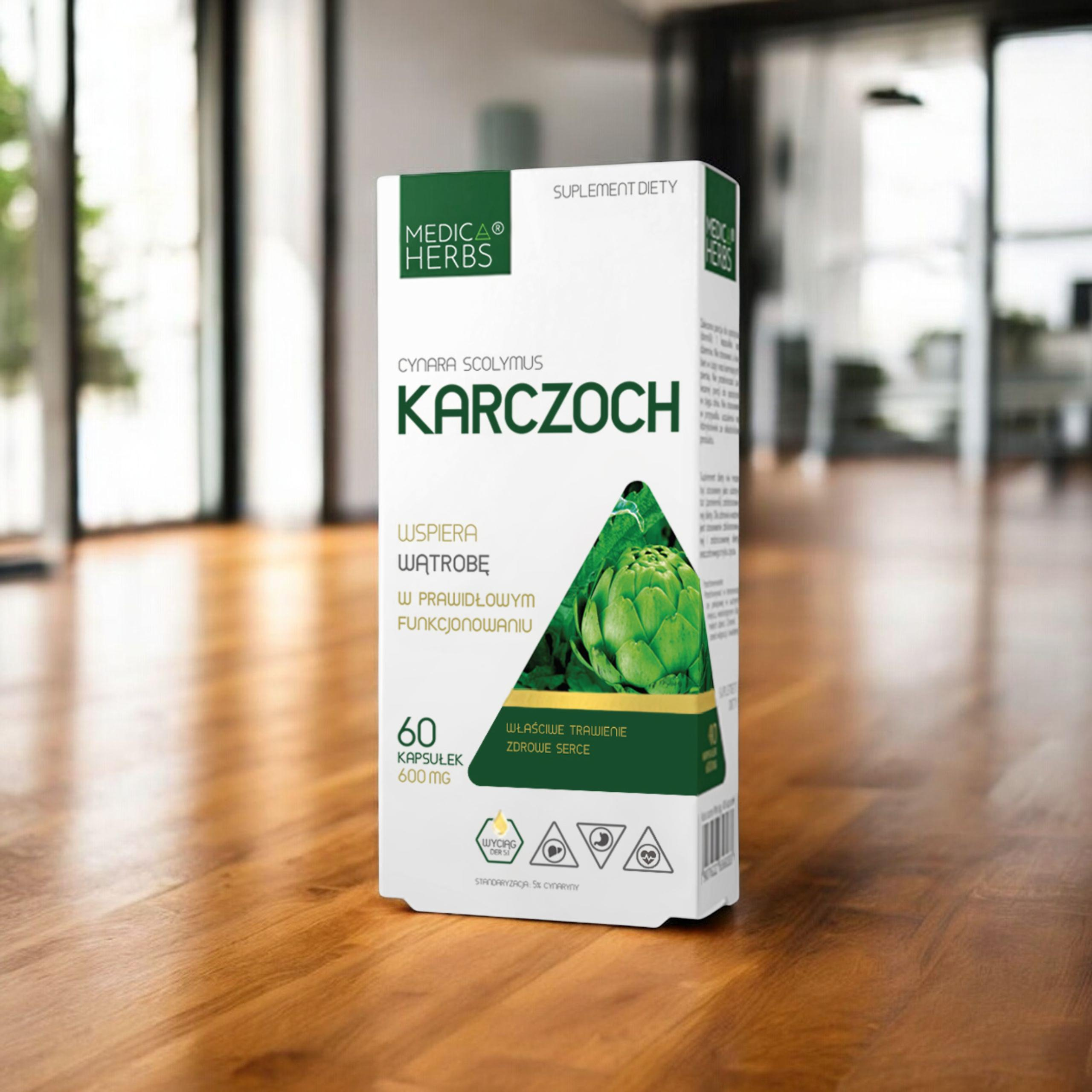 MEDICA HERBS - Karczoch 600mg - 3x 60caps.