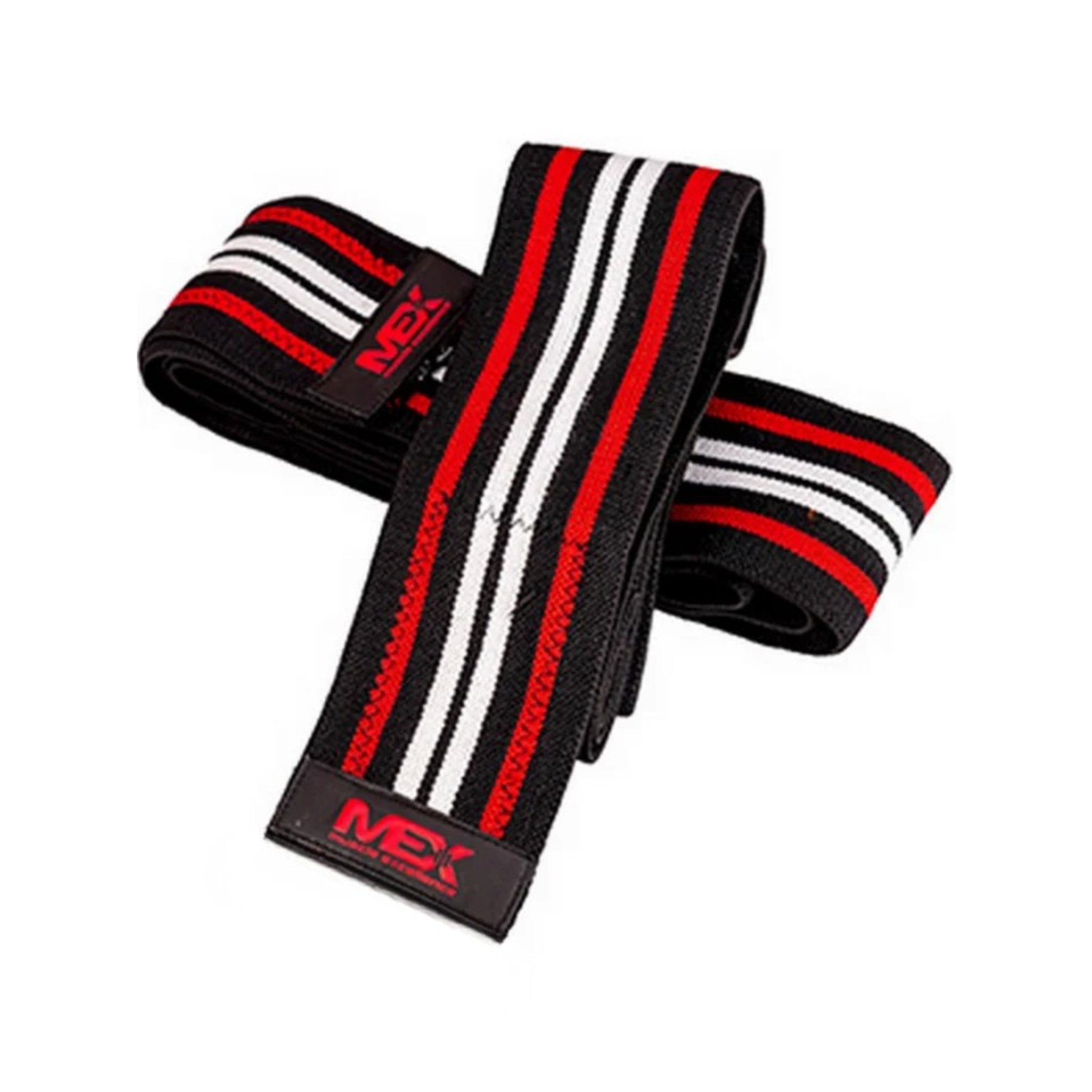 MEX SPORT - Knee Wraps - Black/Red/White - 3x 198cm