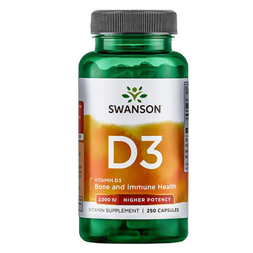 SWANSON Vitamin D-3 2000IU - 2x 250caps